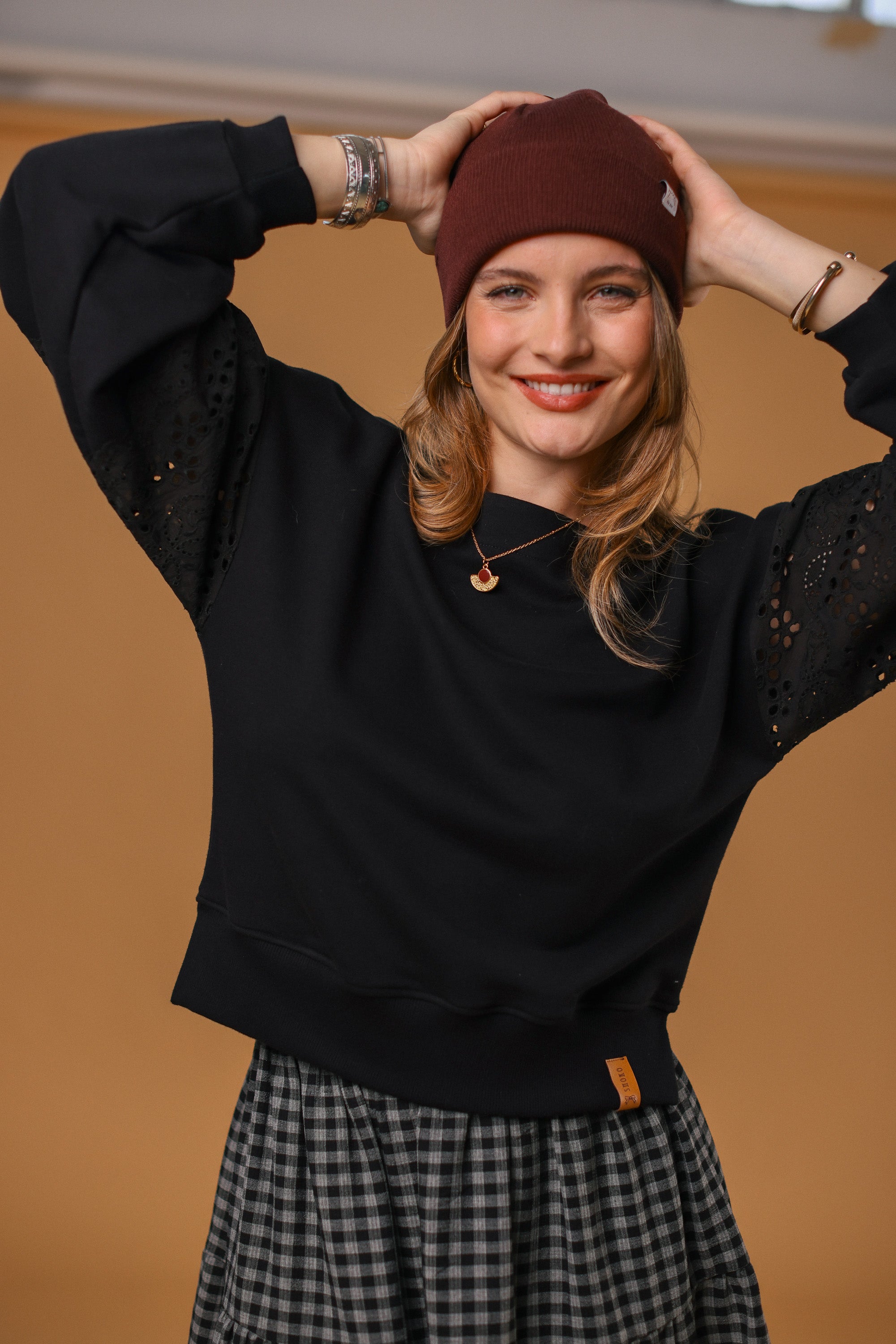 Sweater Caelia Black Lace