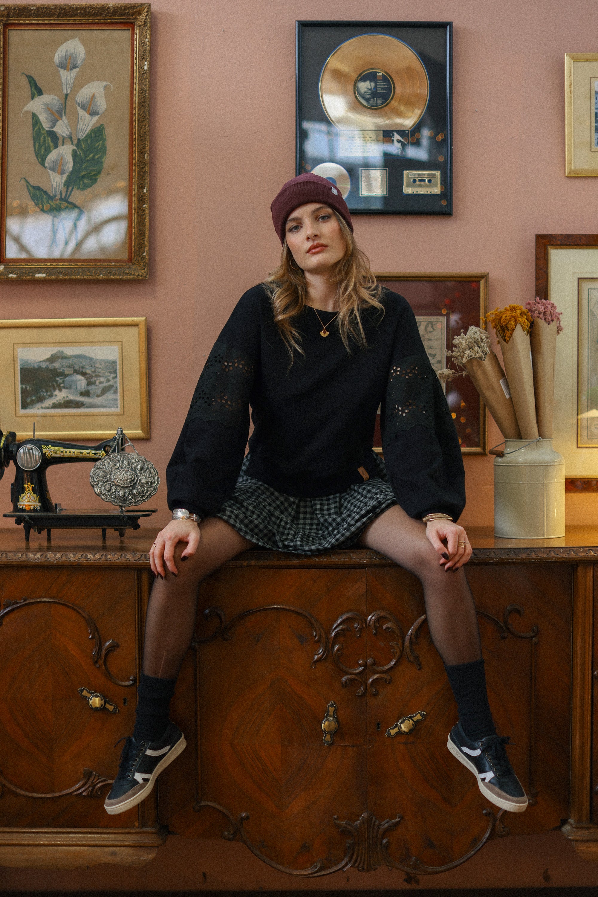 Sweater Caelia Black Lace