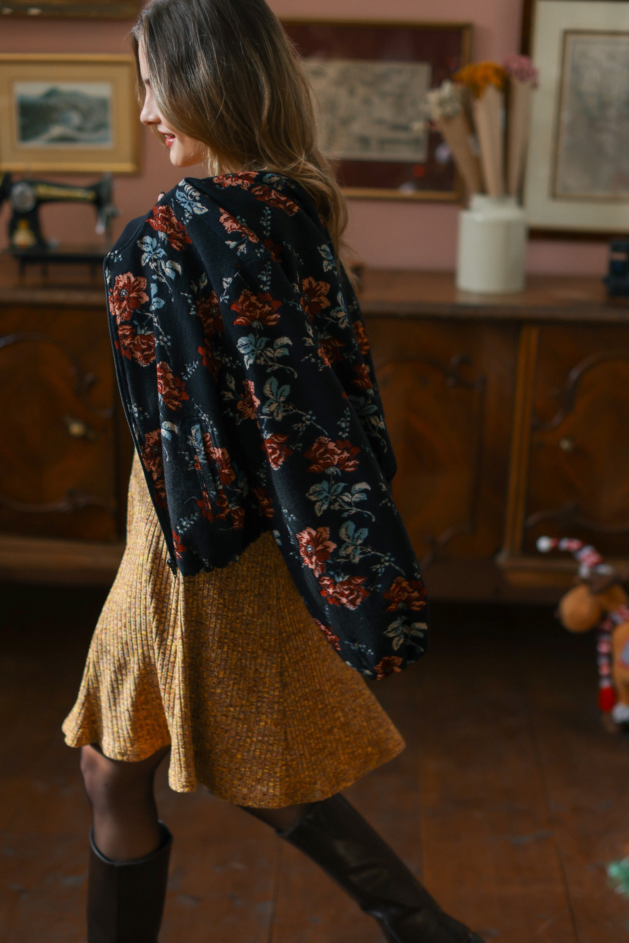 Bomber Jacket Jody Noir Rose