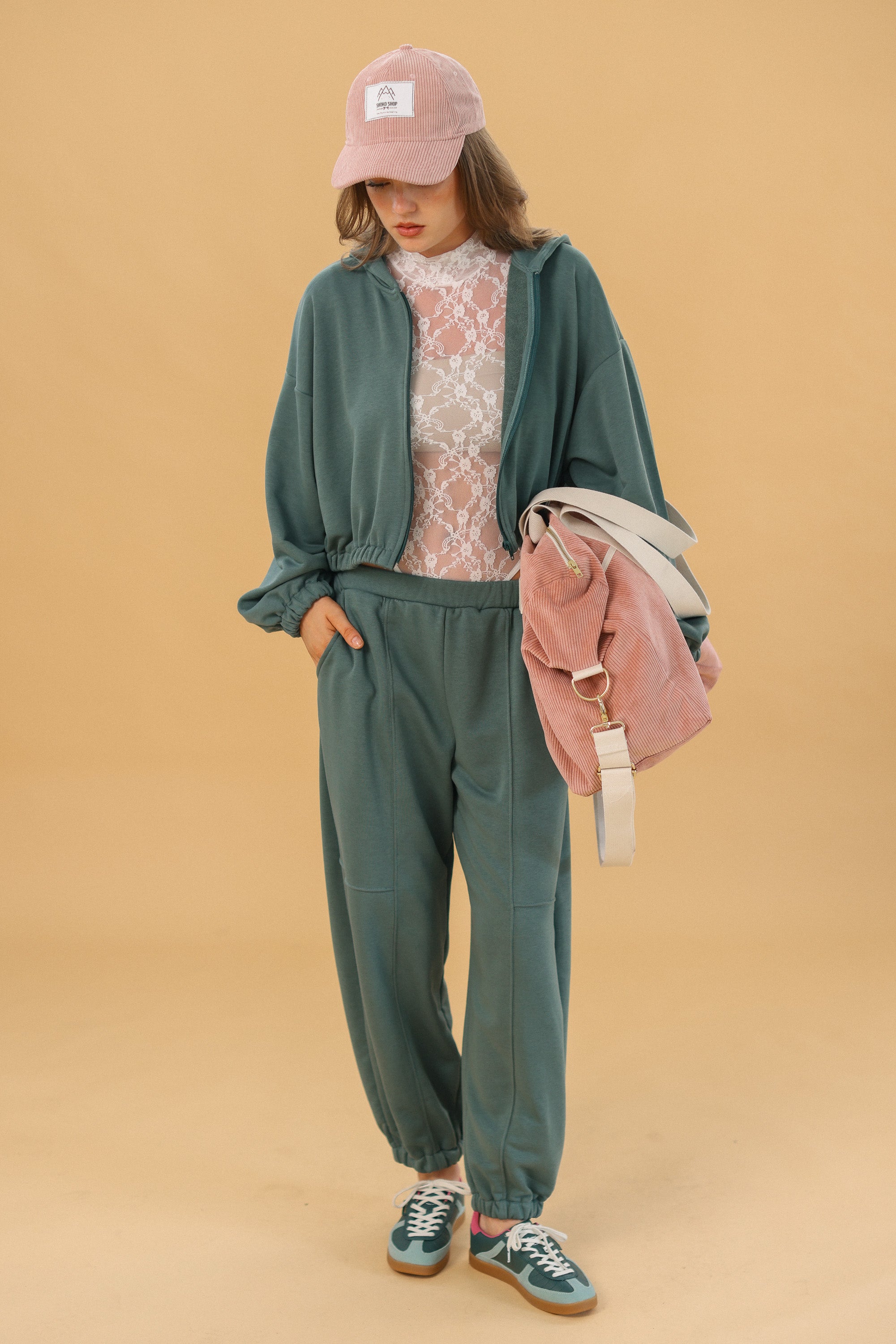 Hooded Cardigan Bea Sage Green