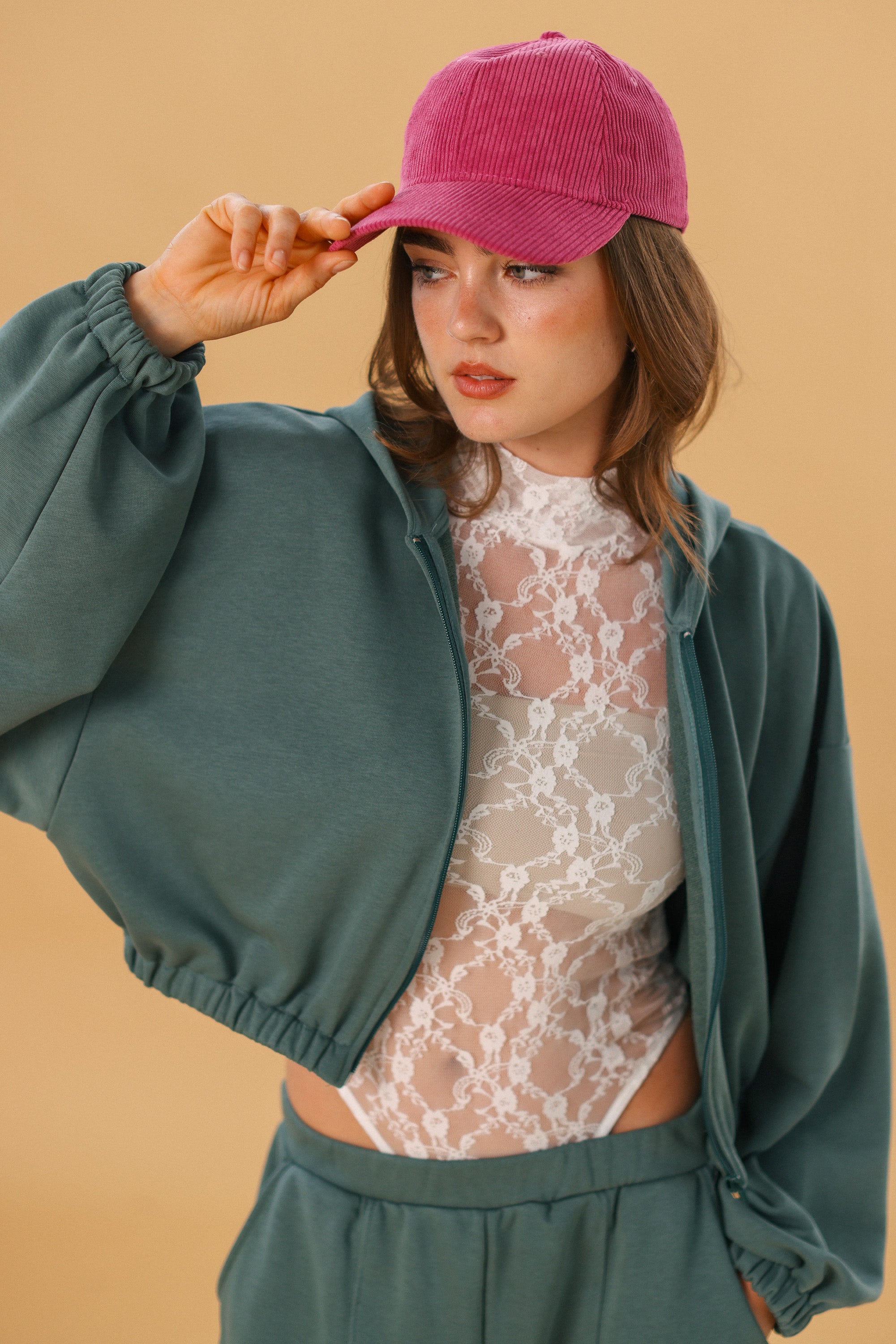 Hooded Cardigan Bea Sage Green