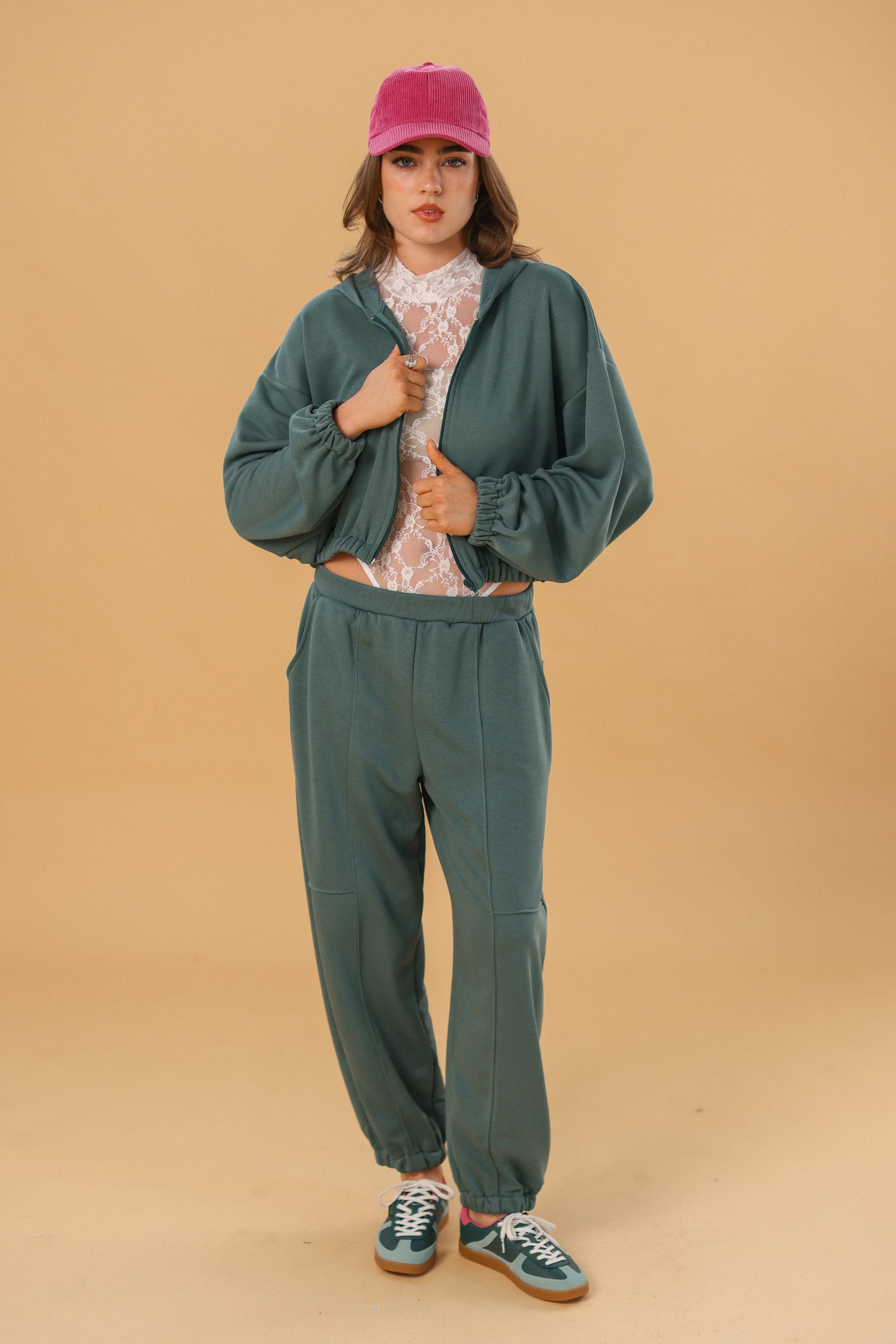 Hooded Cardigan Bea Sage Green