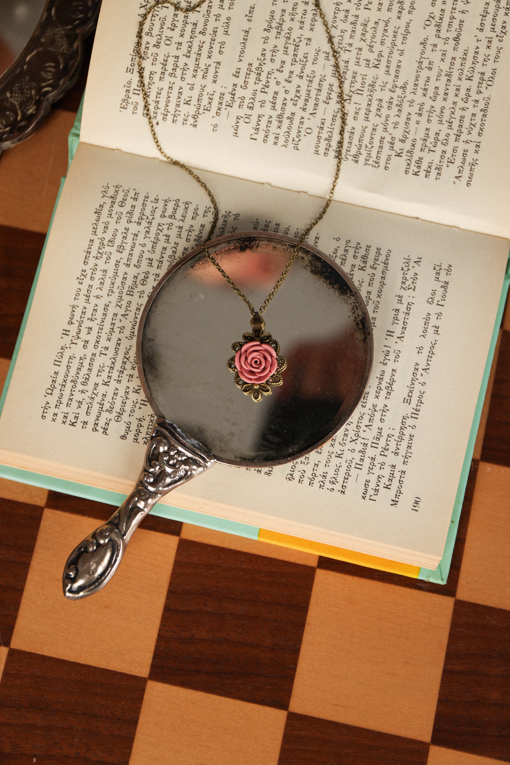 Necklace Vintage Rose Pink