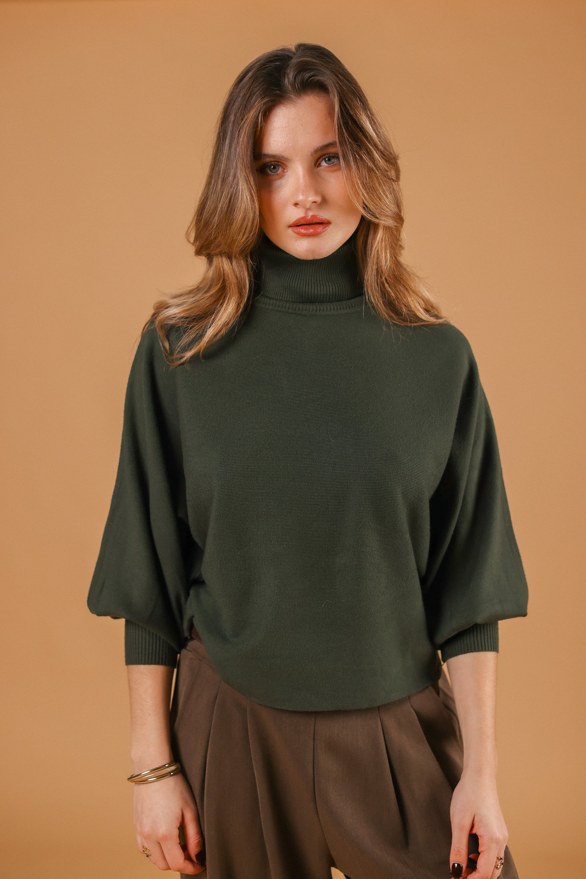 Knit Sweater Benet Khaki