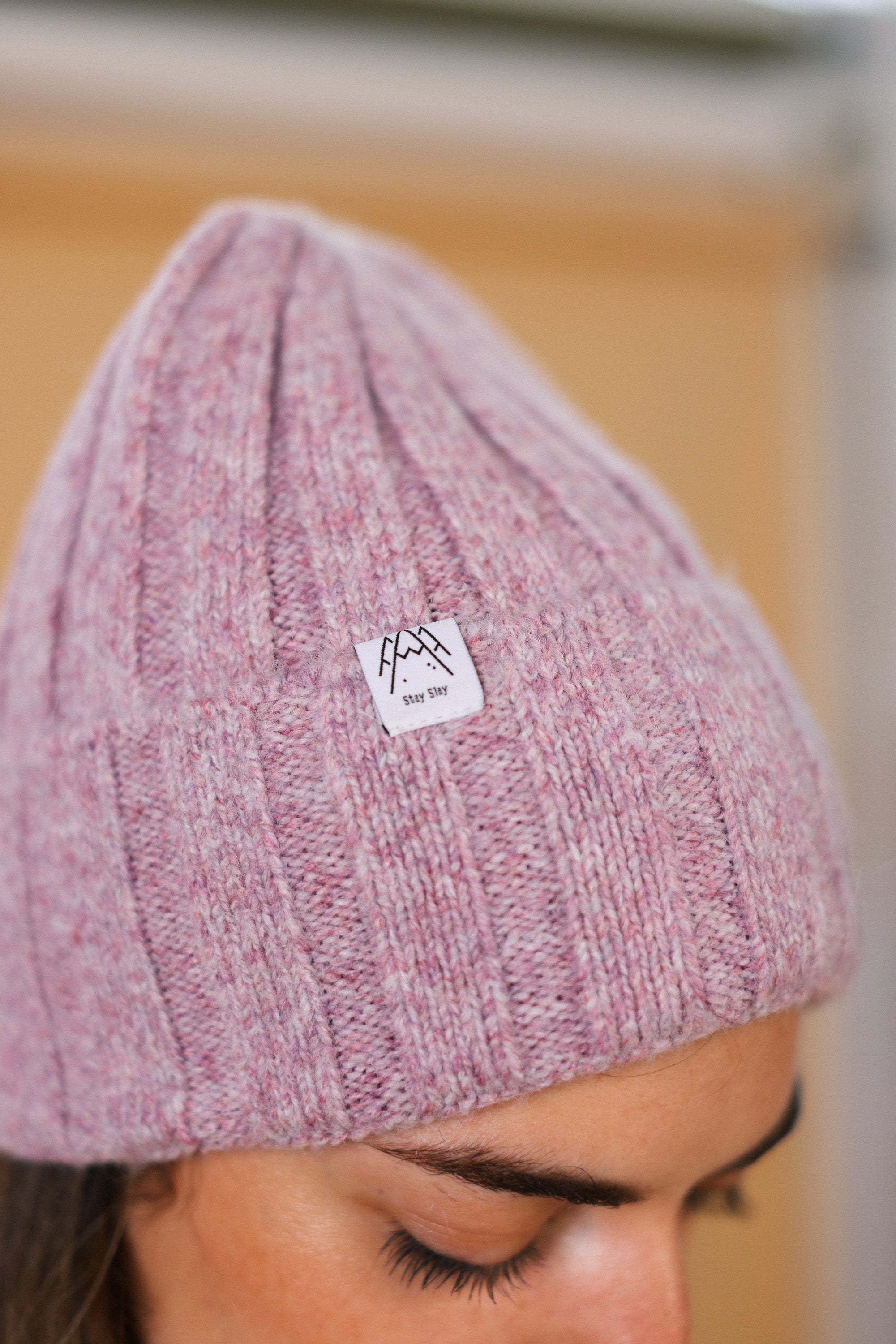 Beanie Cozy Knit Pink