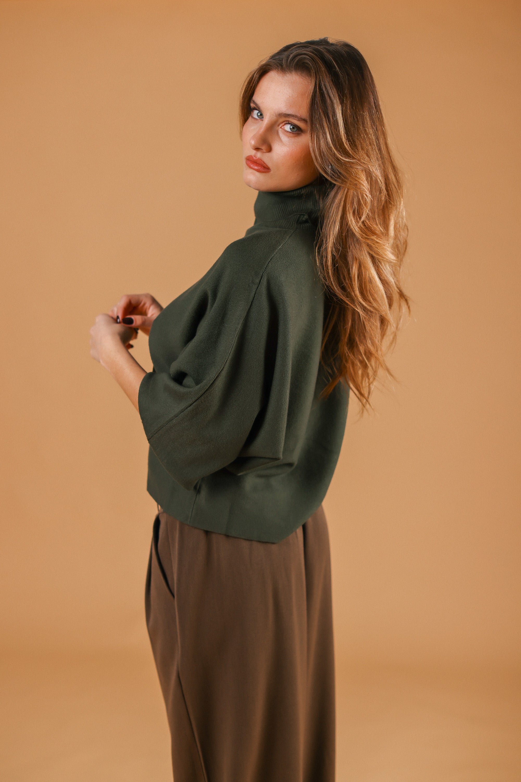 Knit Sweater Benet Khaki