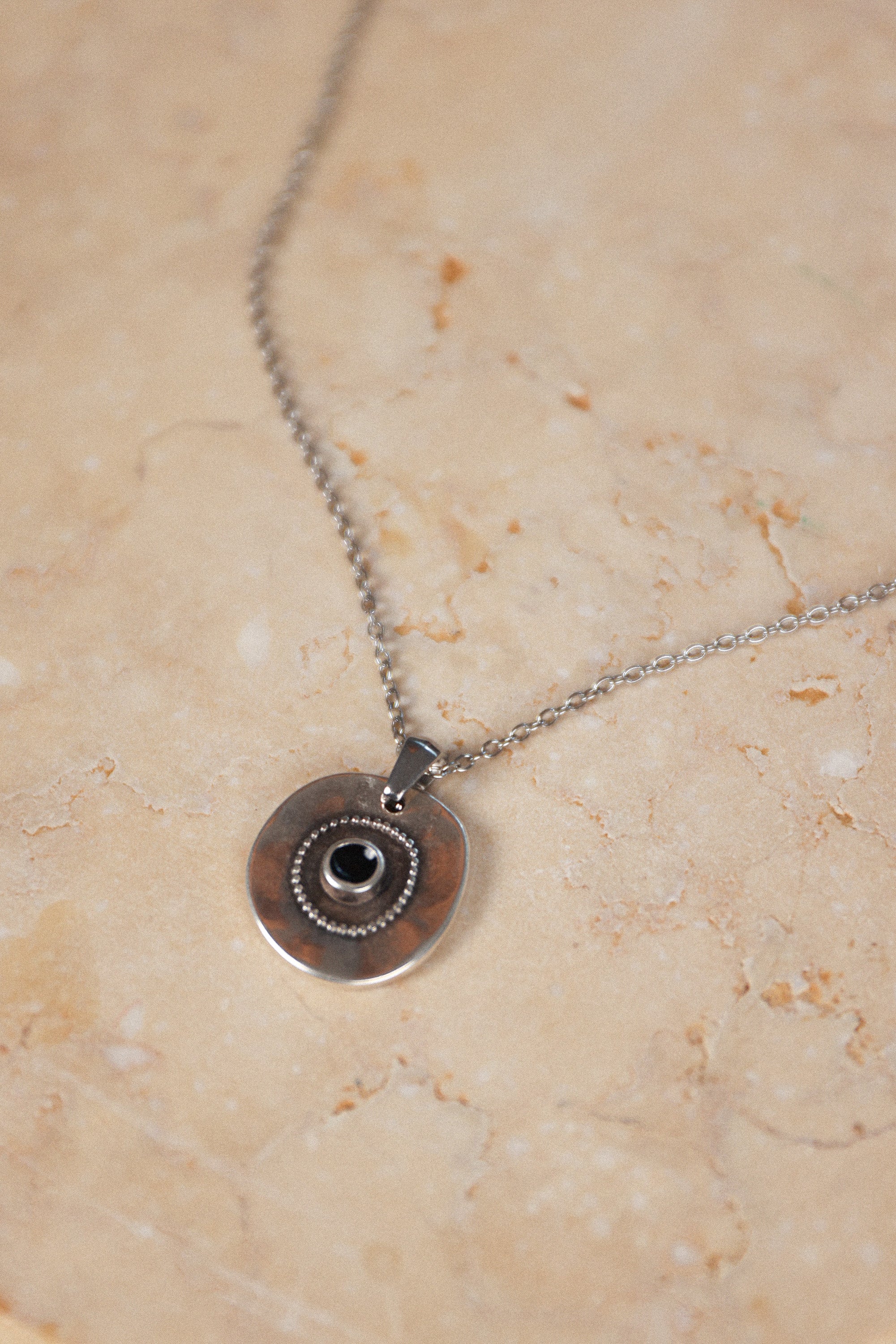 Necklace Aya Silver Disc