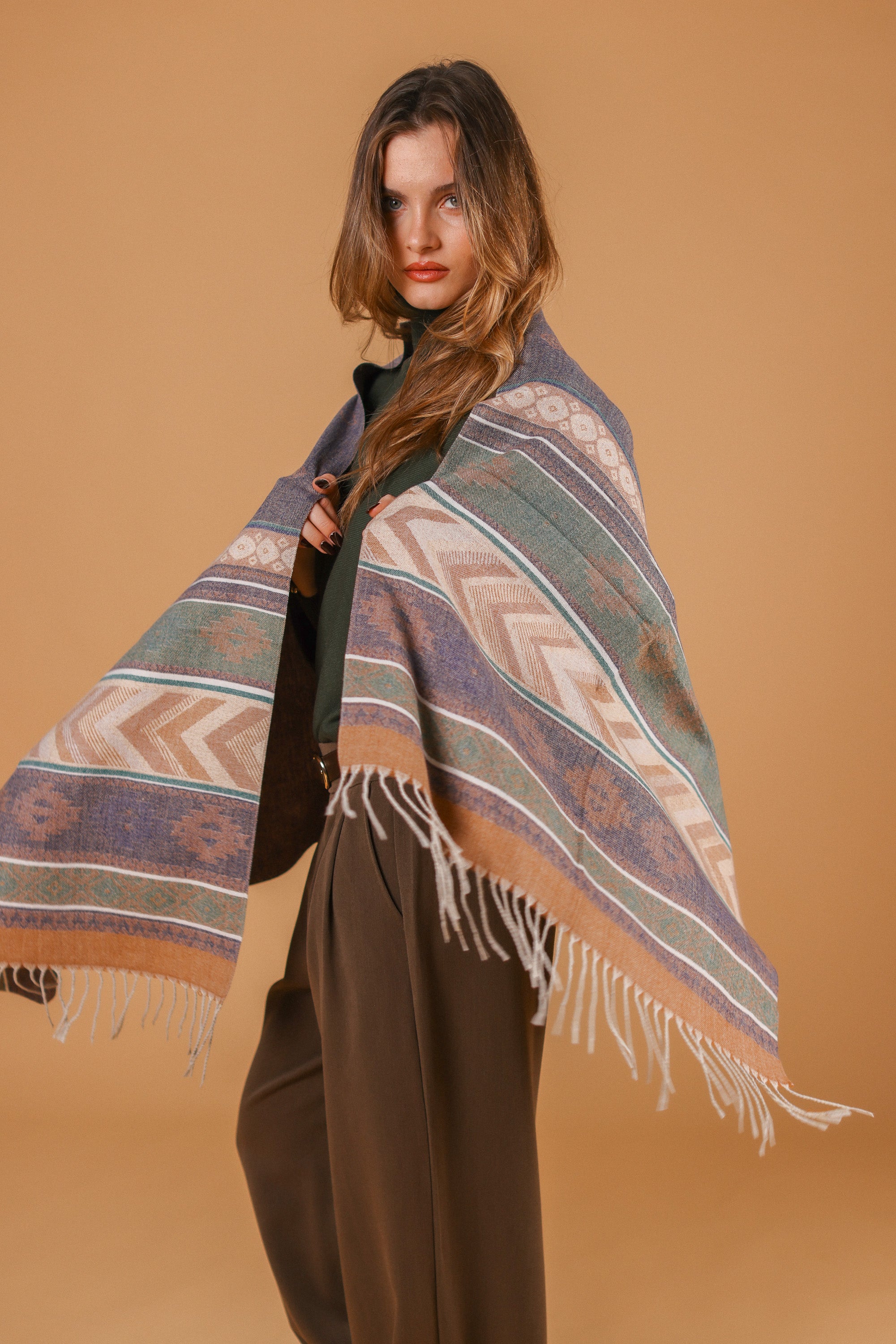 Scarf Zelia Brown Green