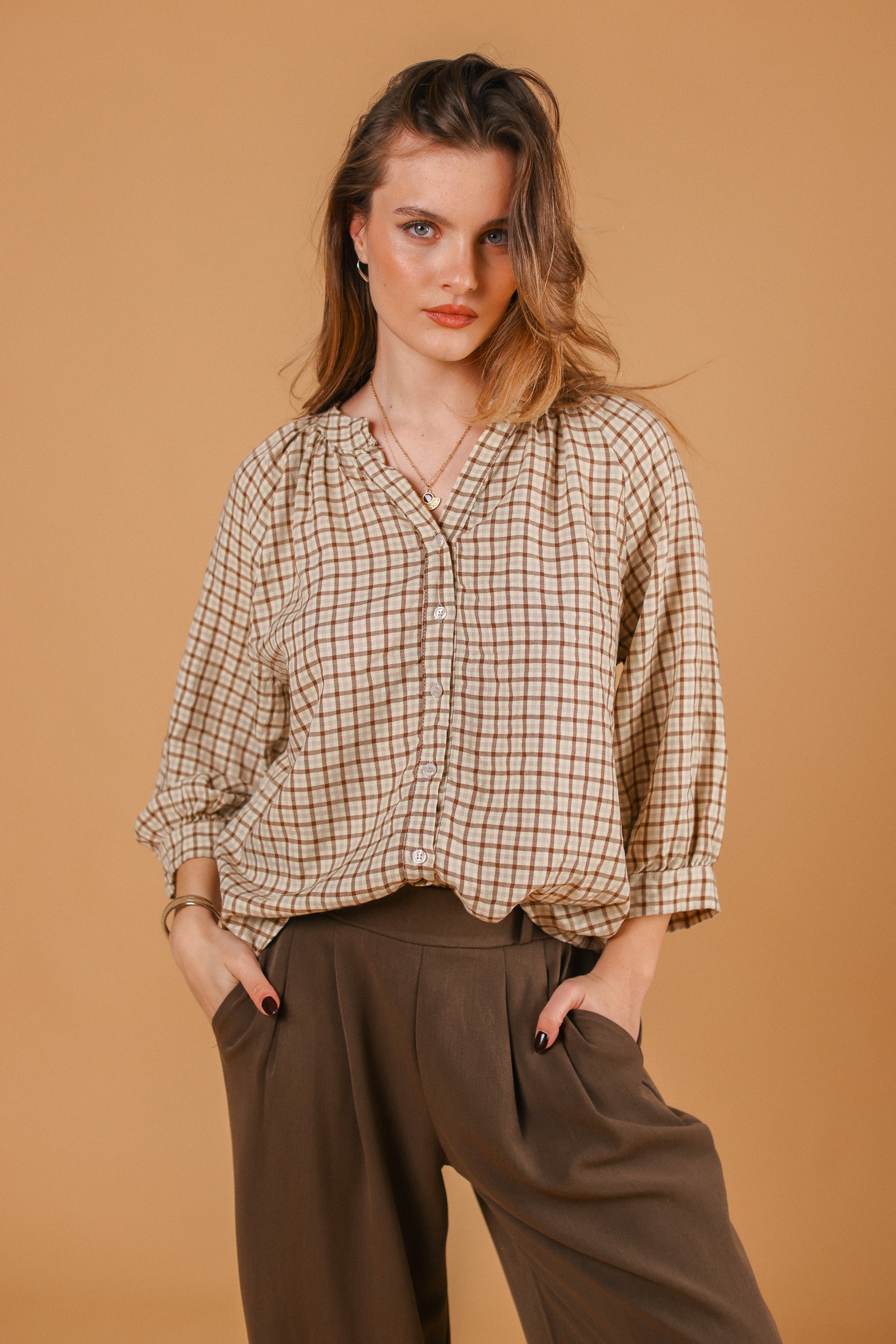 Top Lucienne Plaid