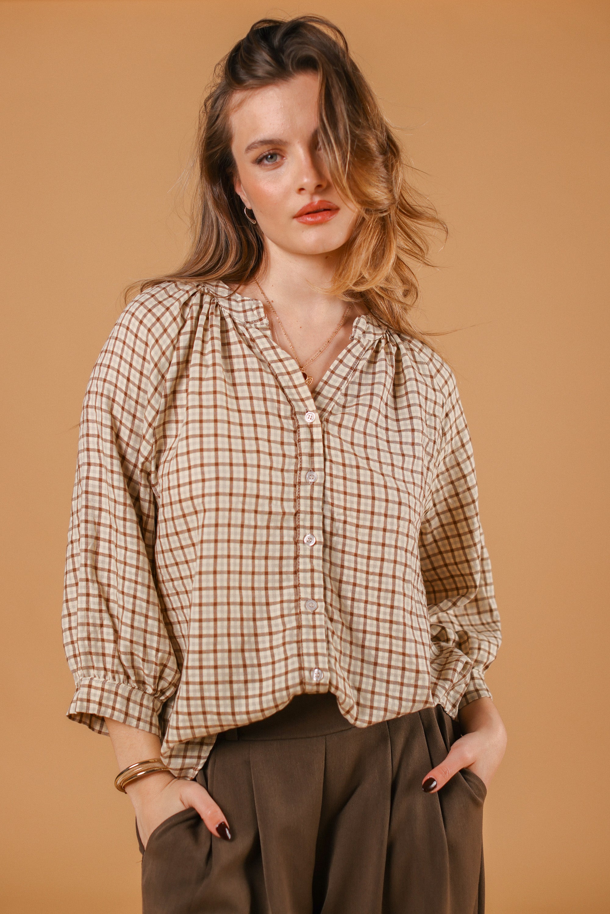 Top Lucienne Plaid
