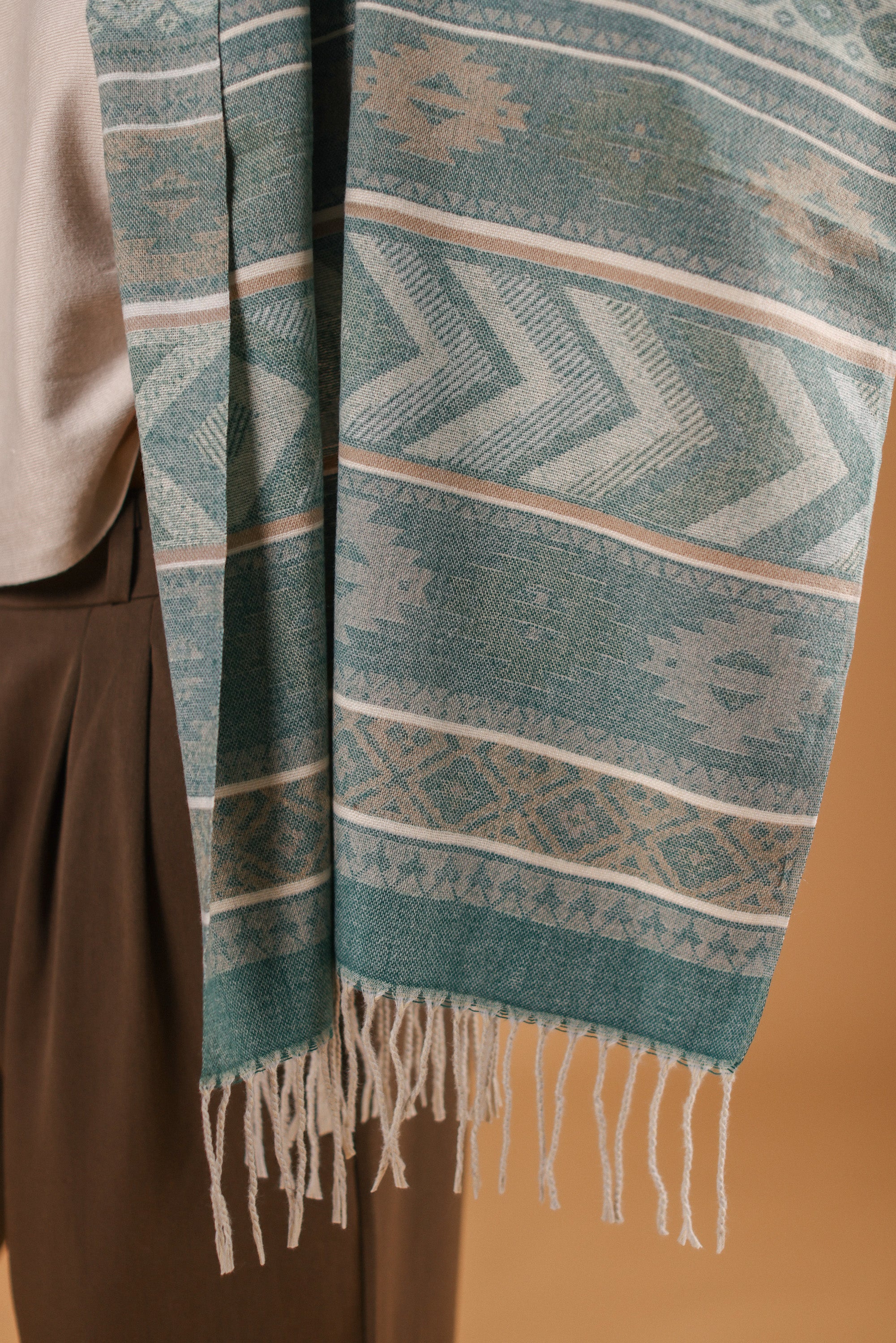 Scarf Zelia Petrol Beige