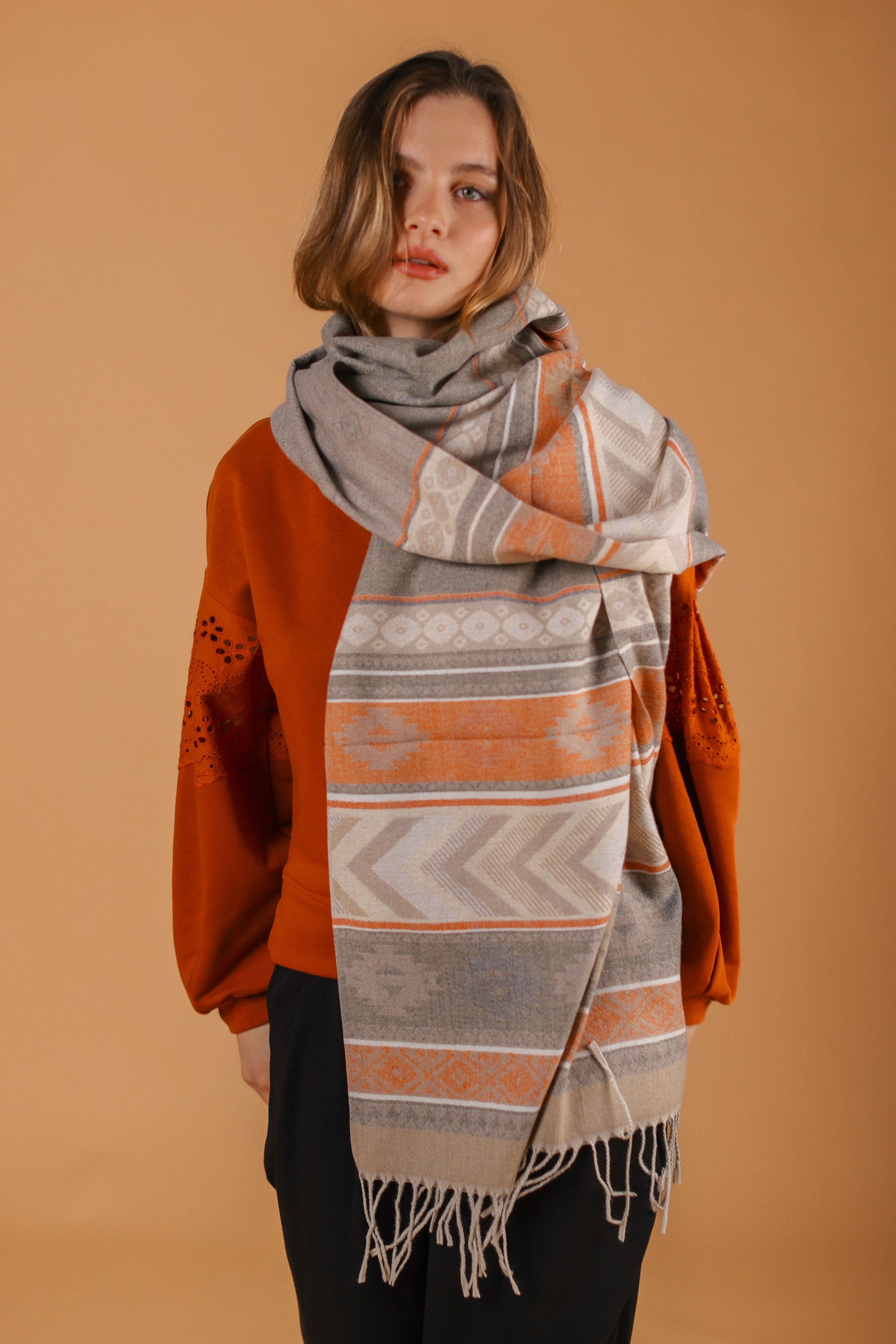 Scarf Zelia Beige Orange