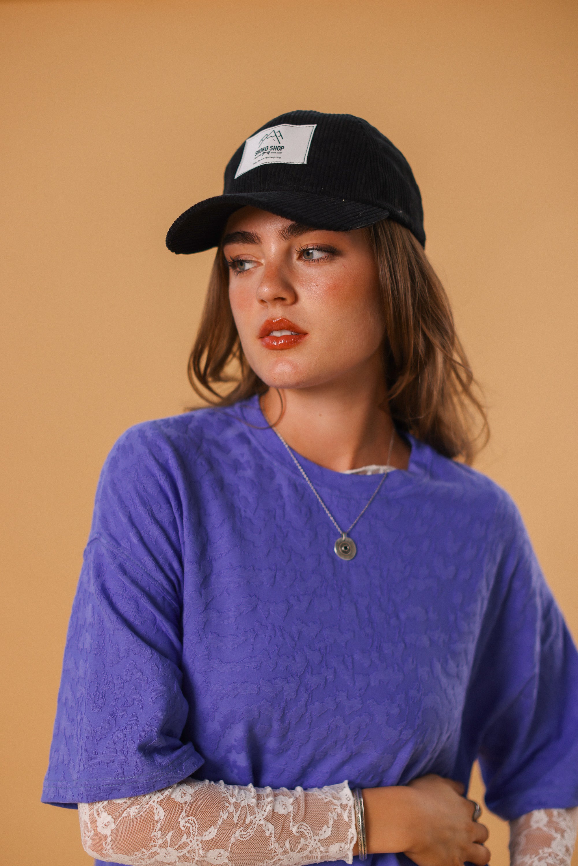 Corduroy Cap Jemima Black