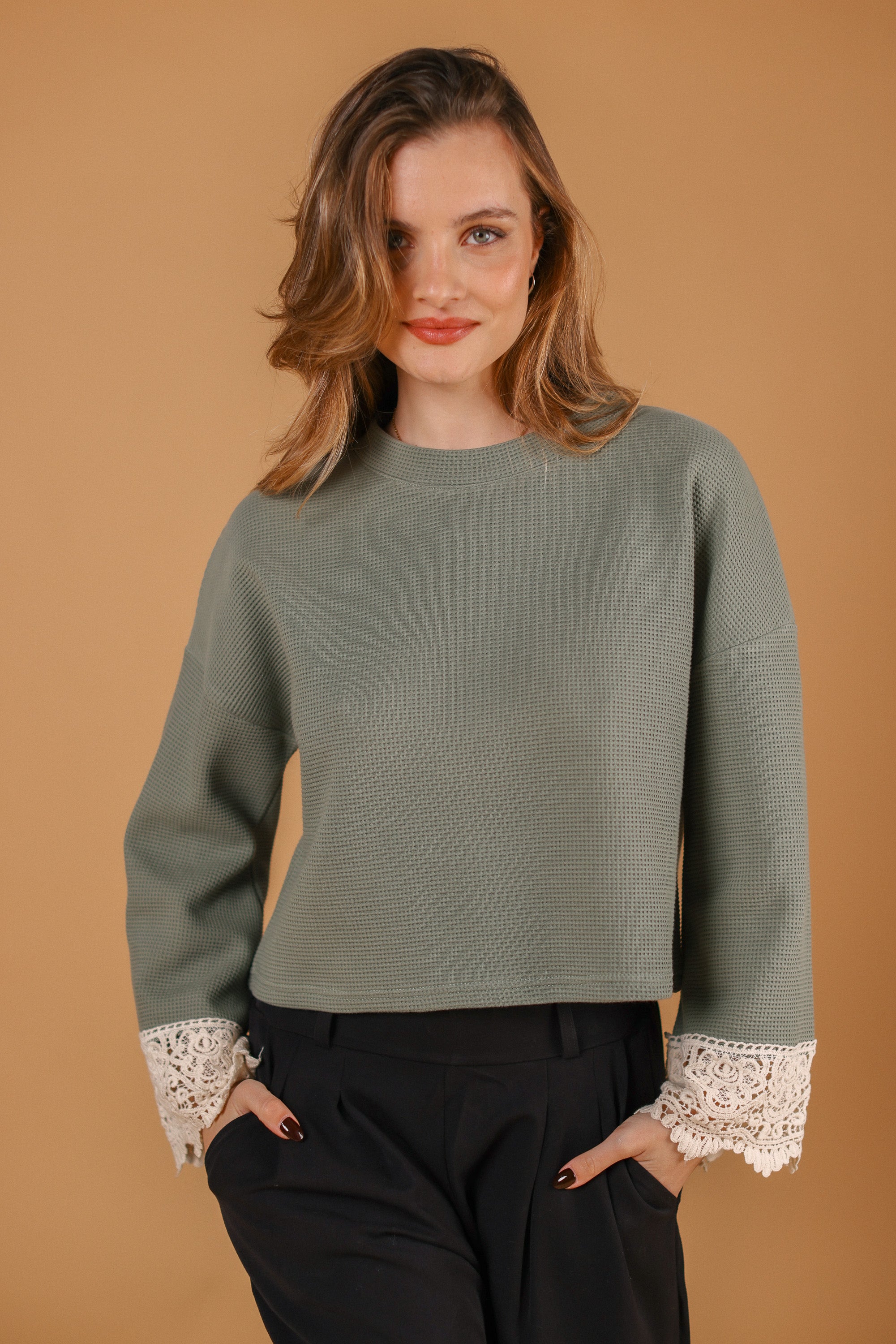 Sweater Teagan Sage Lace