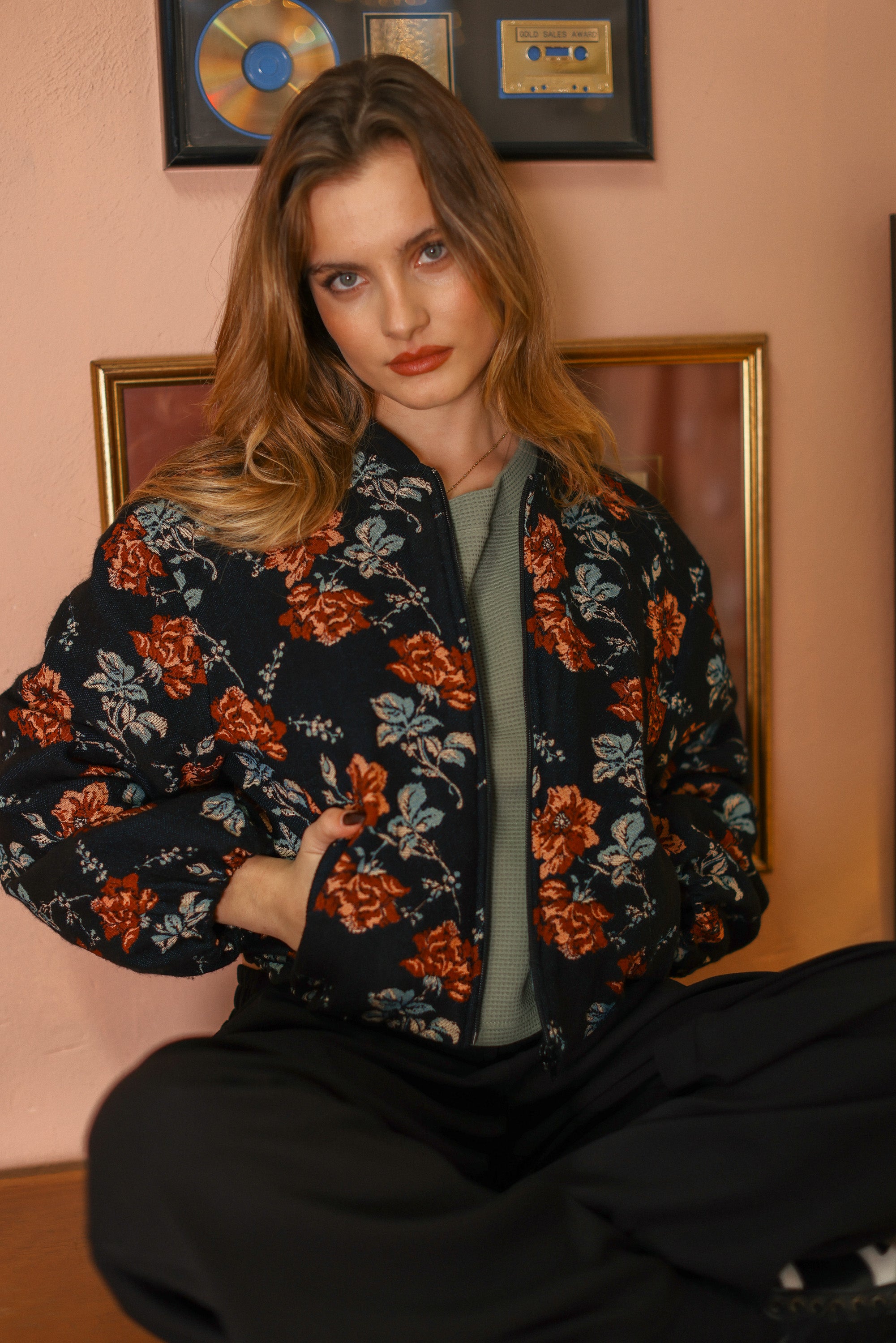 Bomber Jacket Jody Noir Rose