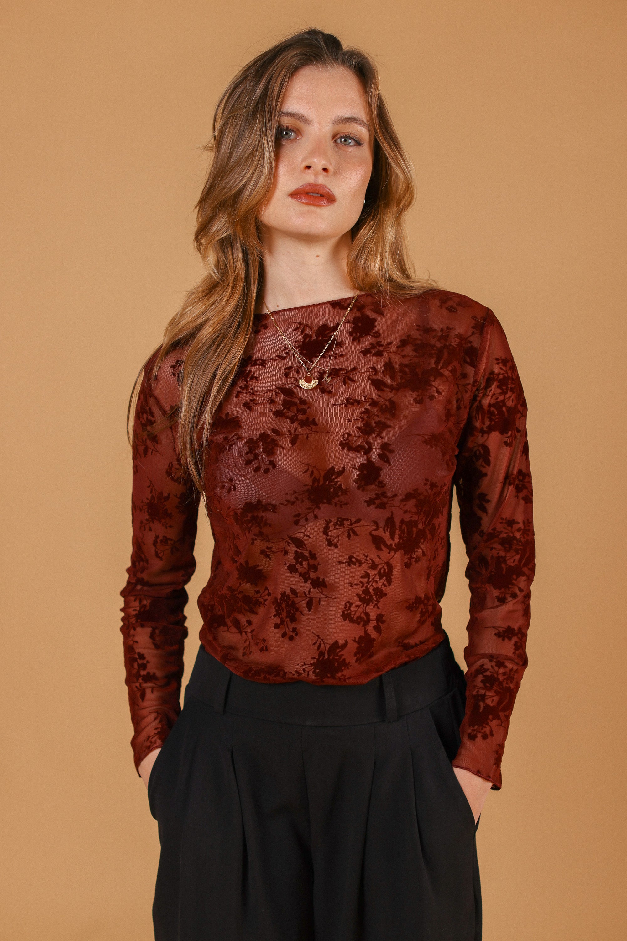 Top Zerina Burgundy