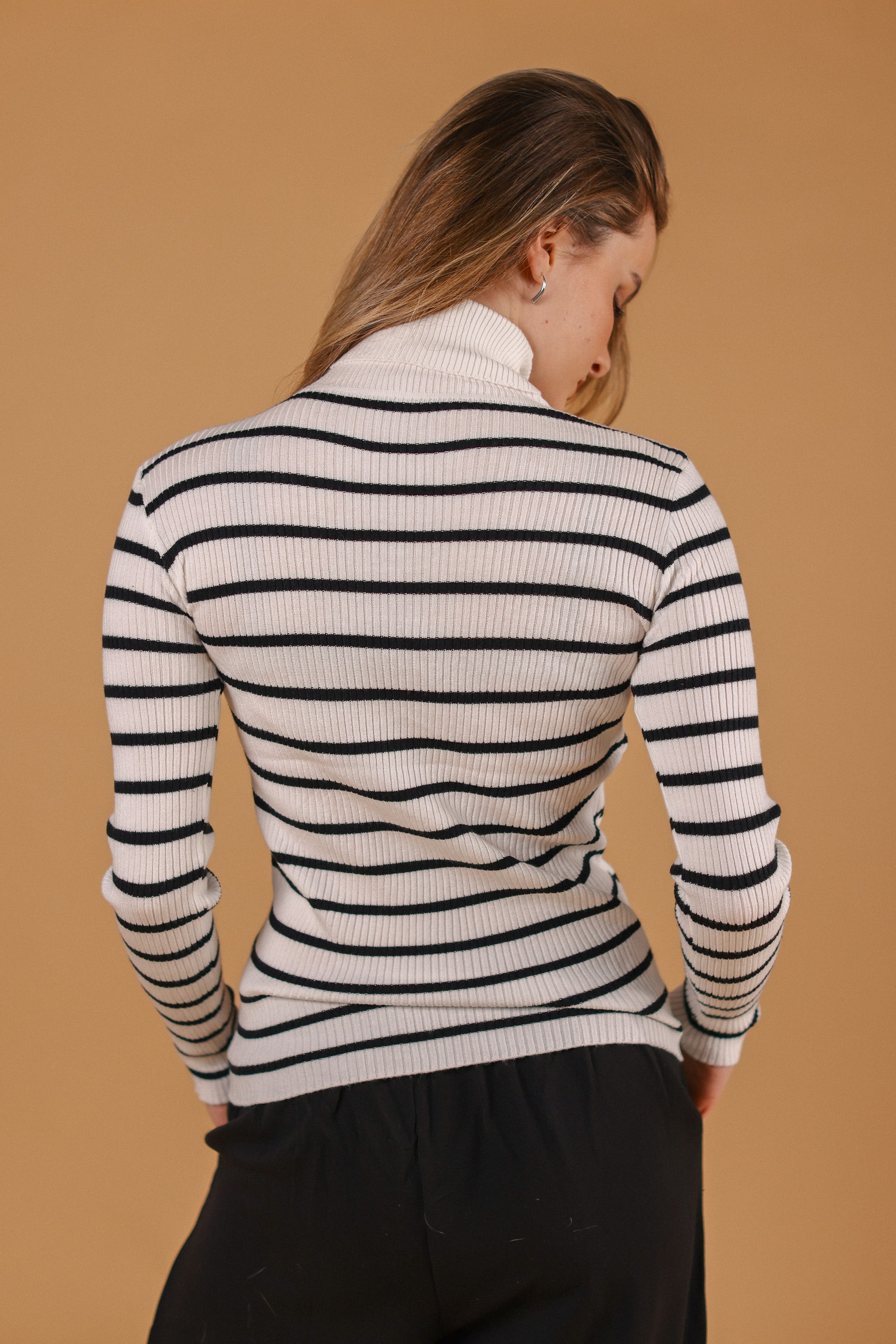 Knit Top Jesap Cream Stripes