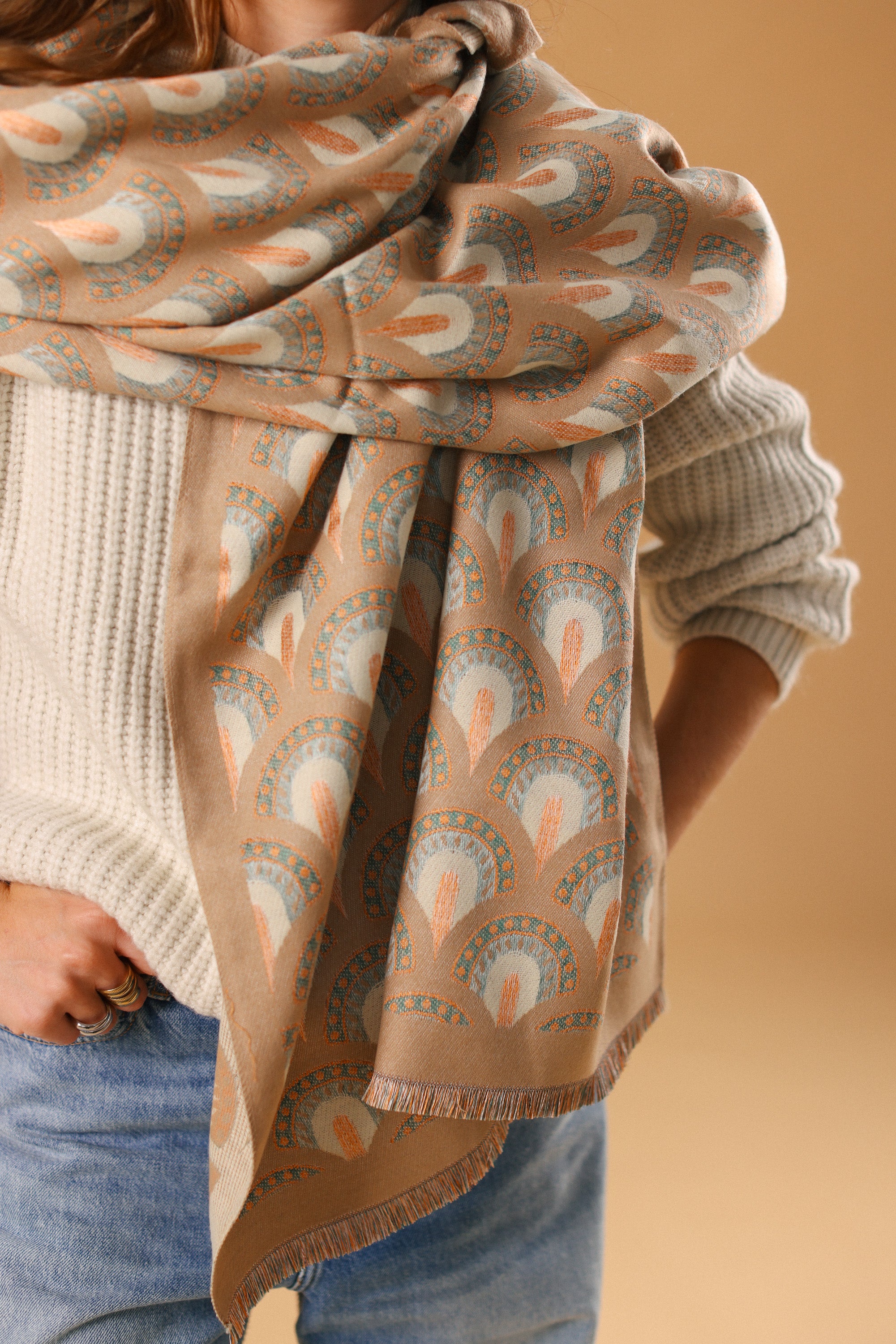 Scarf Plumea Beige