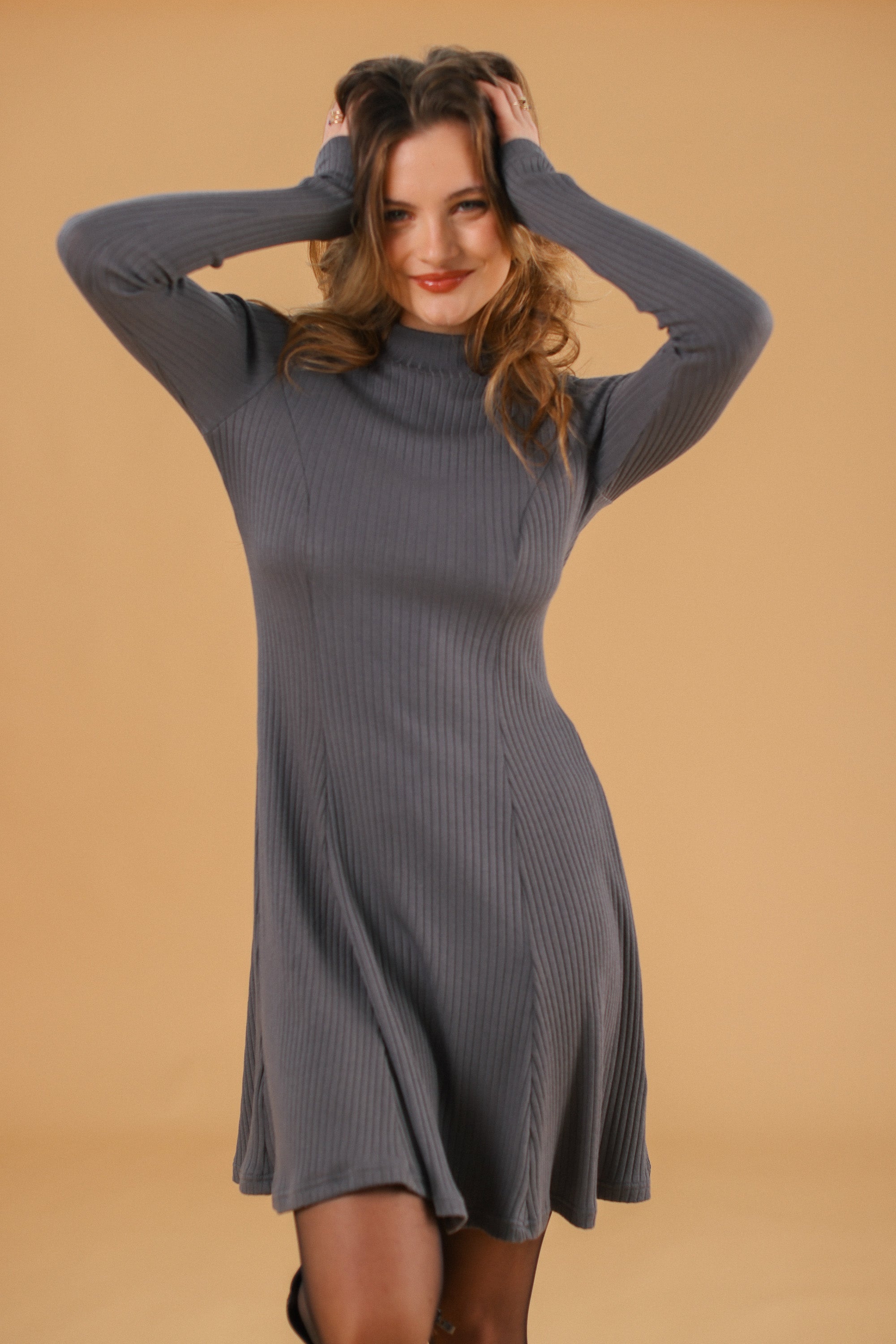 Dress Janette Grey Rib