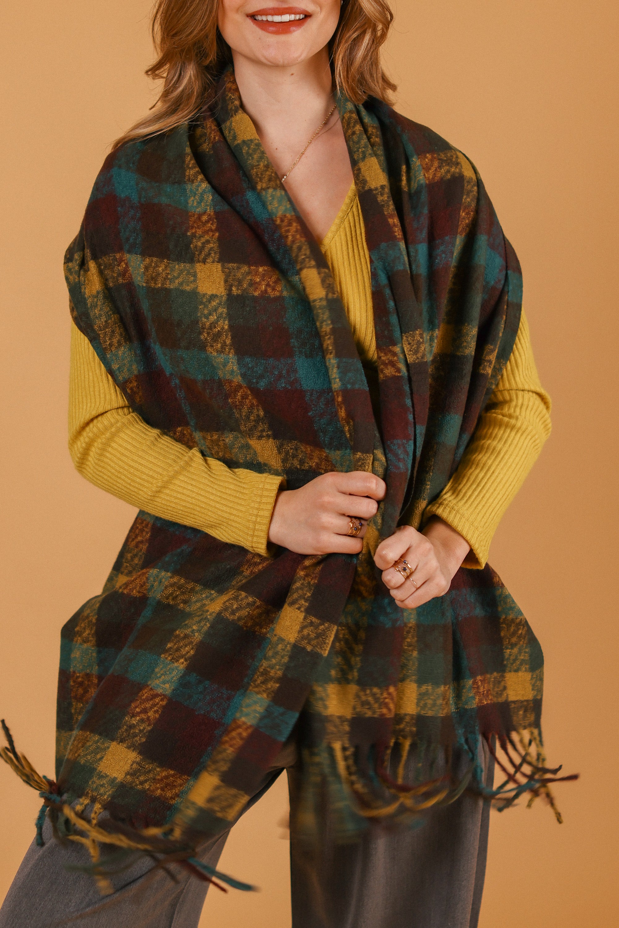 Scarf Callen Burgundy Petrol