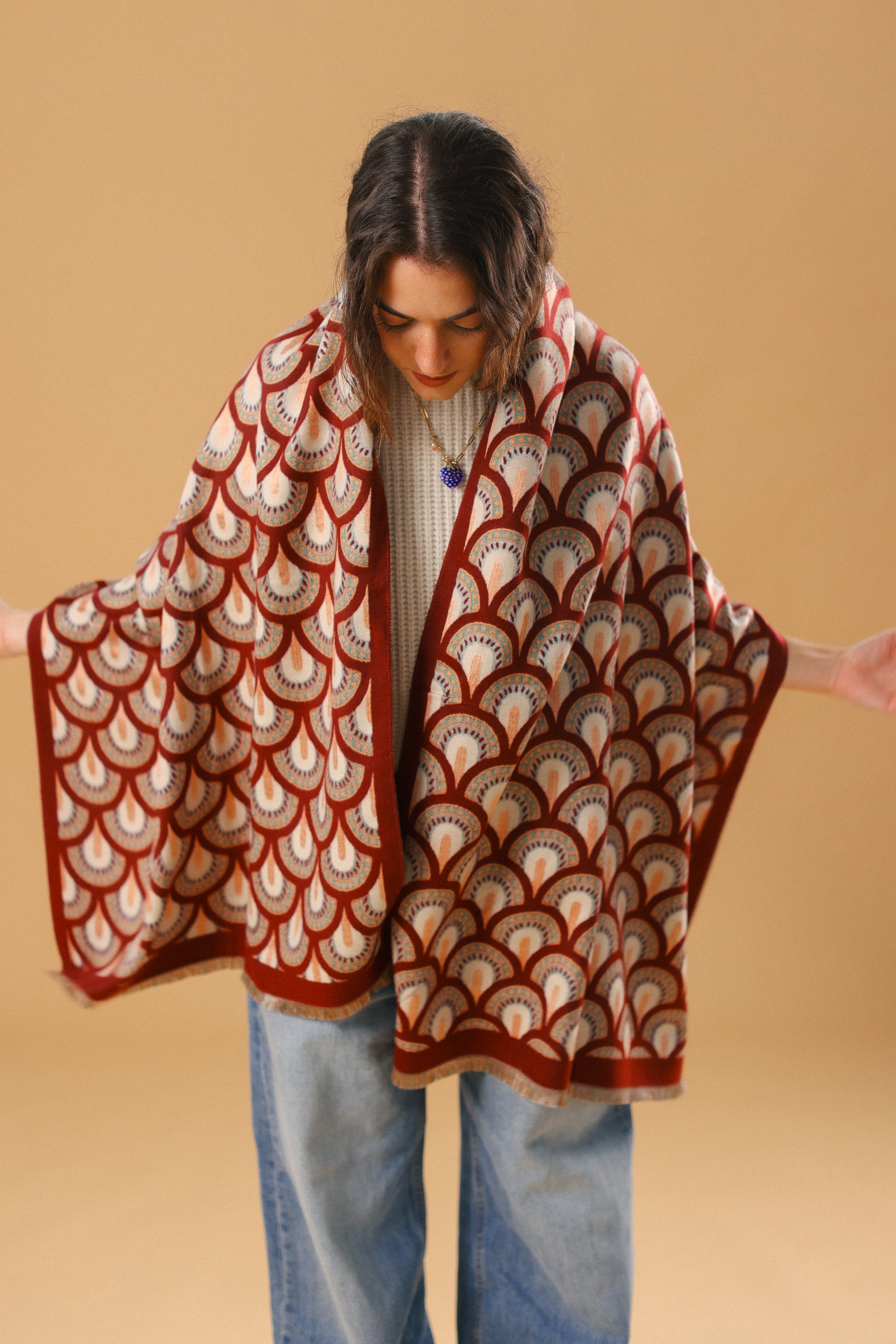 Scarf Plumea Burgundy