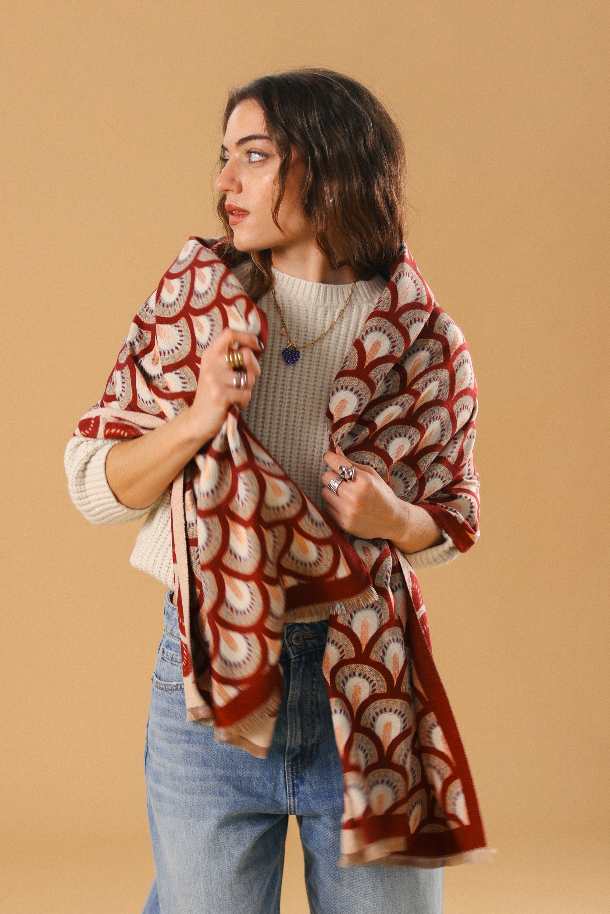 Scarf Plumea Burgundy