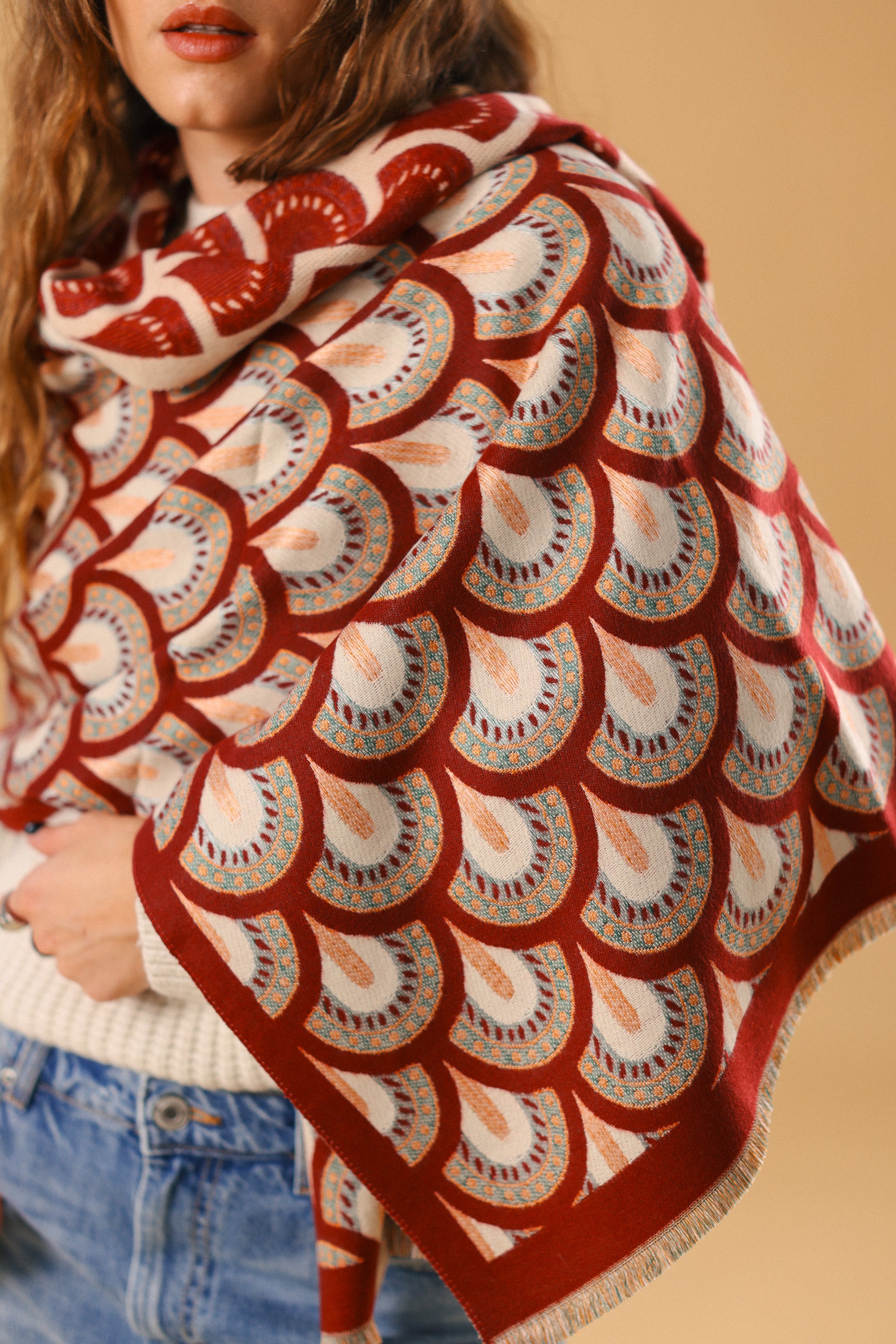 Scarf Plumea Burgundy