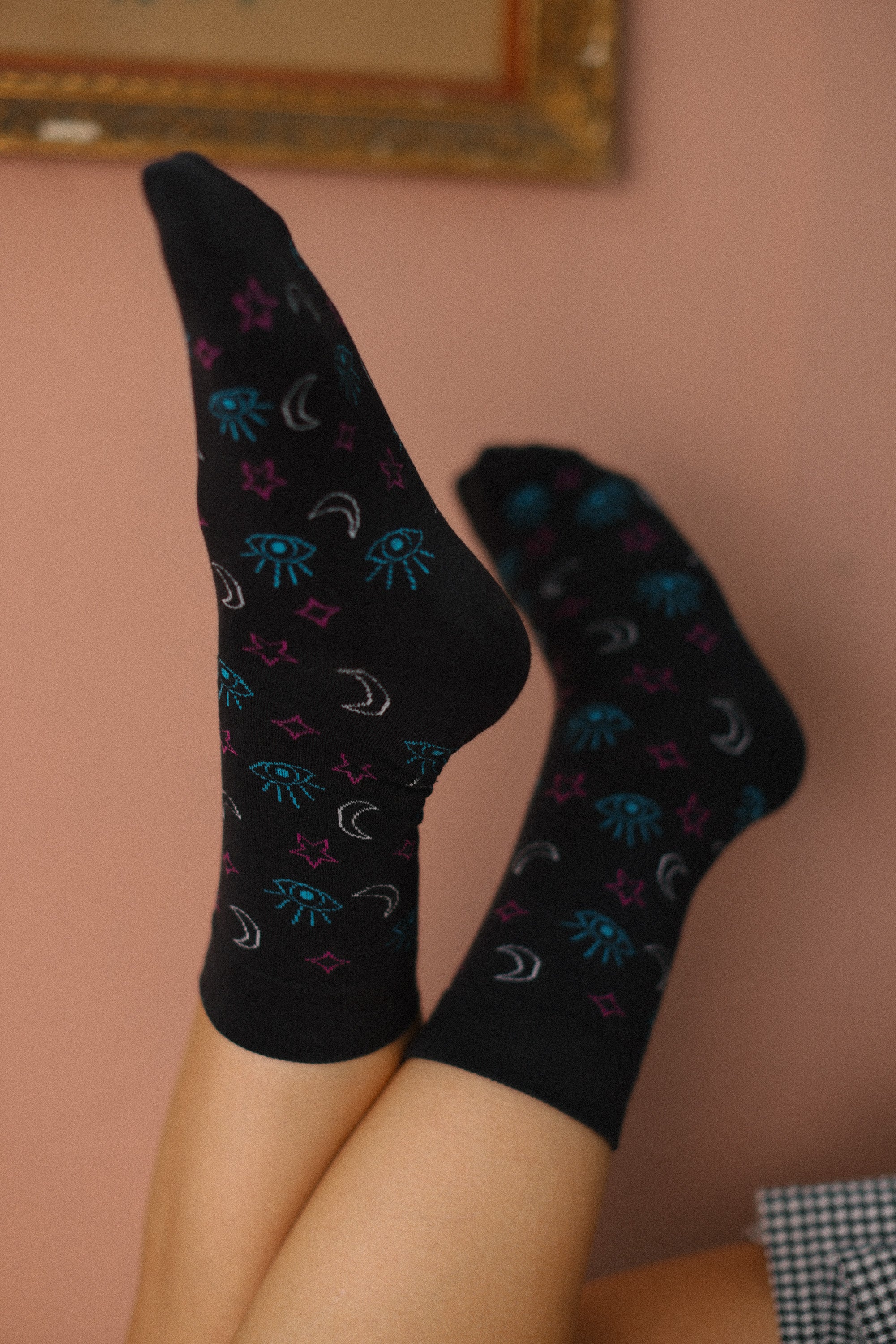 Socks Moon, stars & eyes