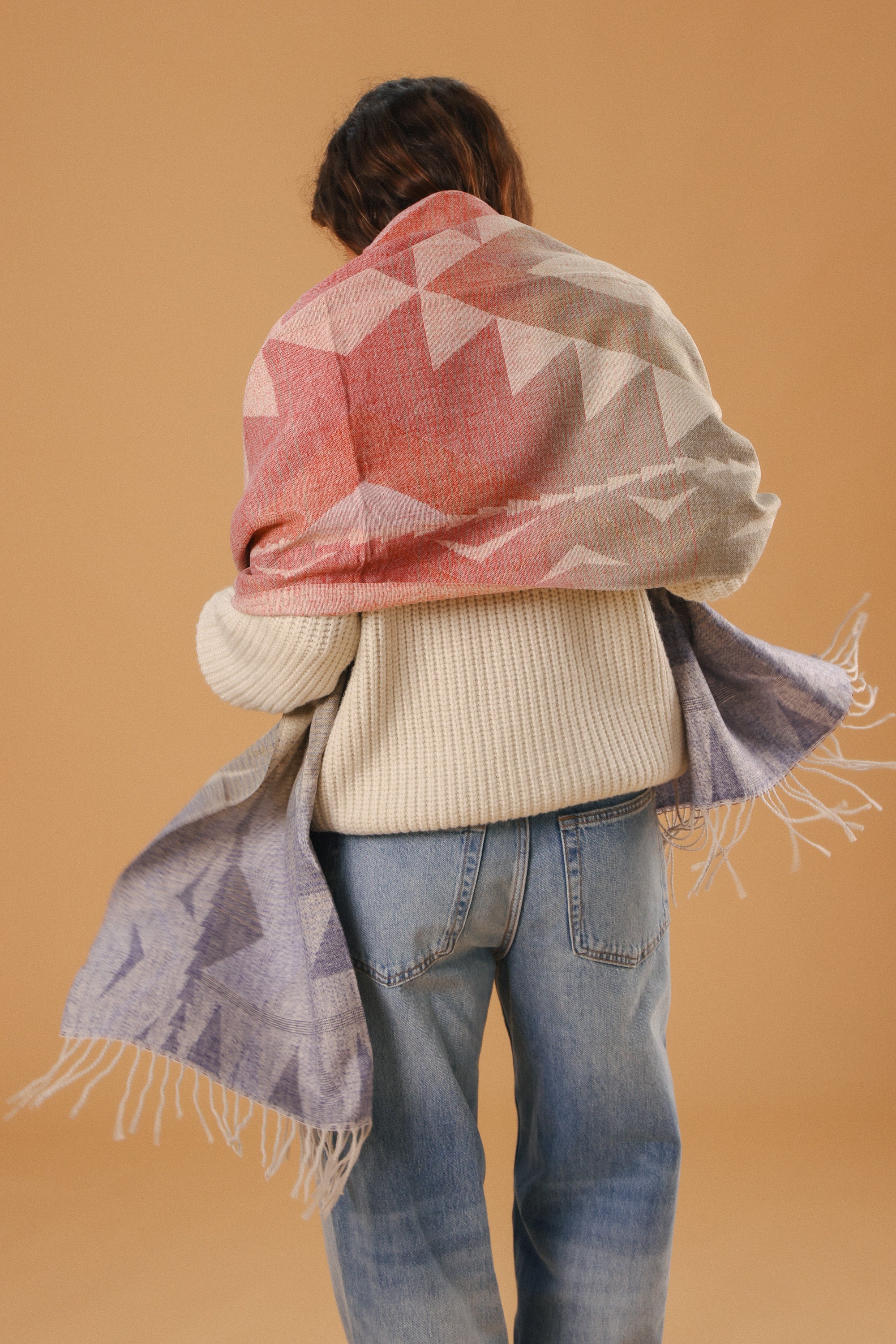 Scarf Auravine Blue-Red