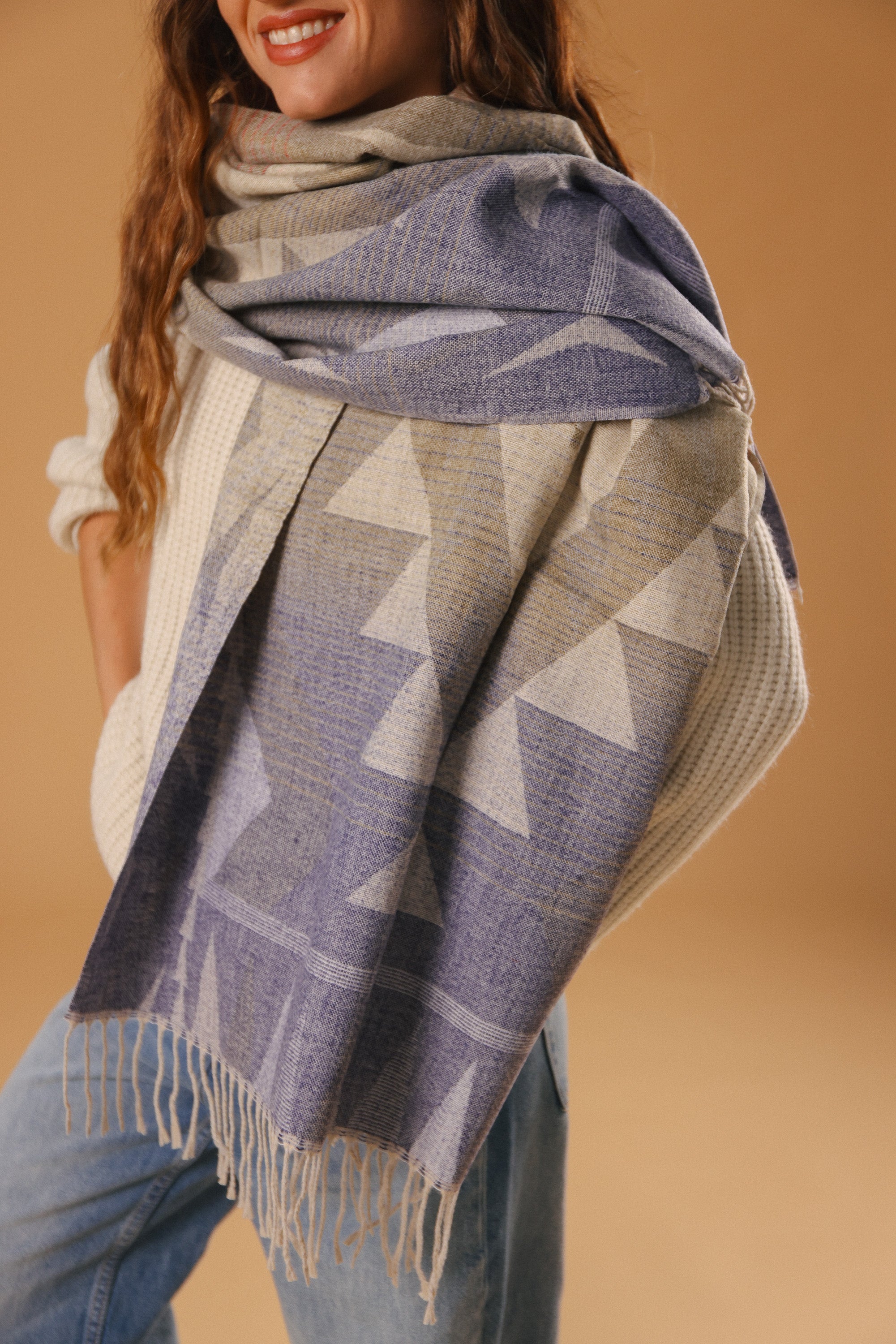 Scarf Auravine Blue-Red