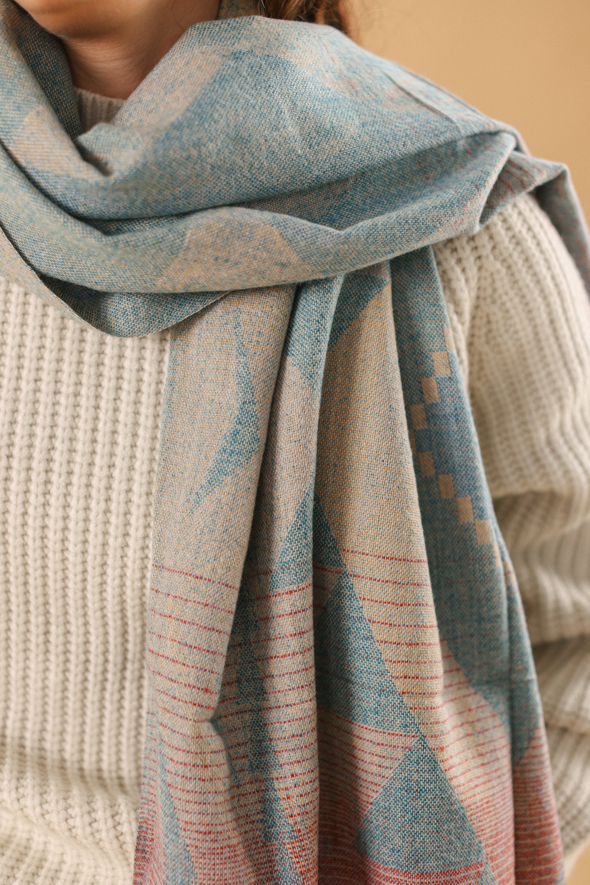 Scarf Auravine Red Lime