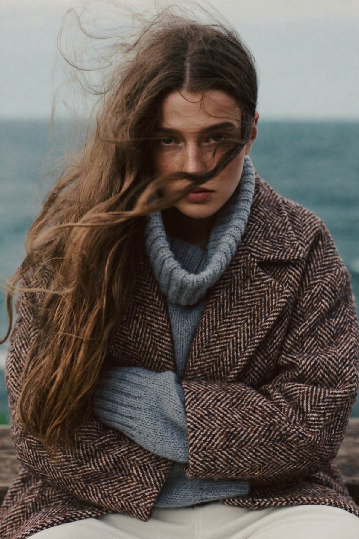 Coat Brinley Brown Herringbone