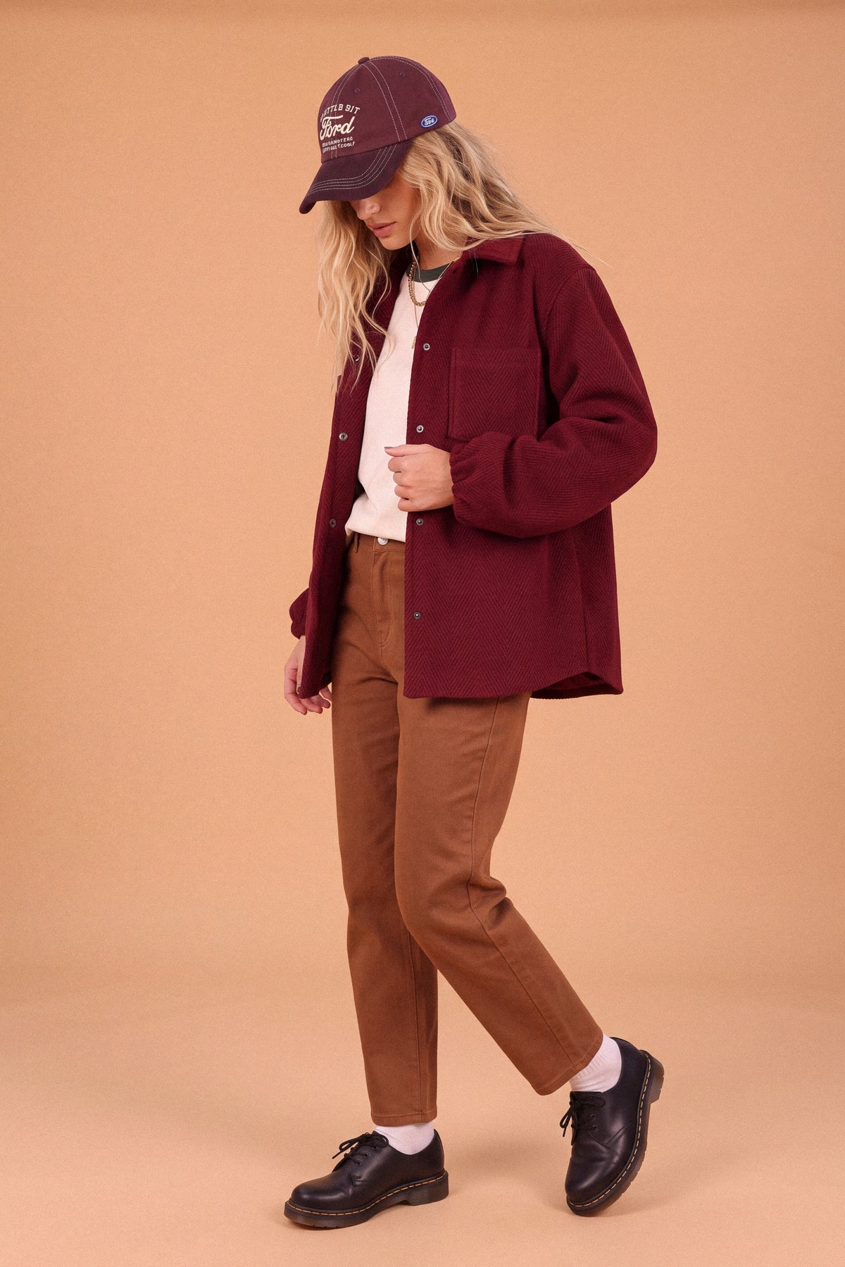 Jacket Kimi Burgundy Herringbone