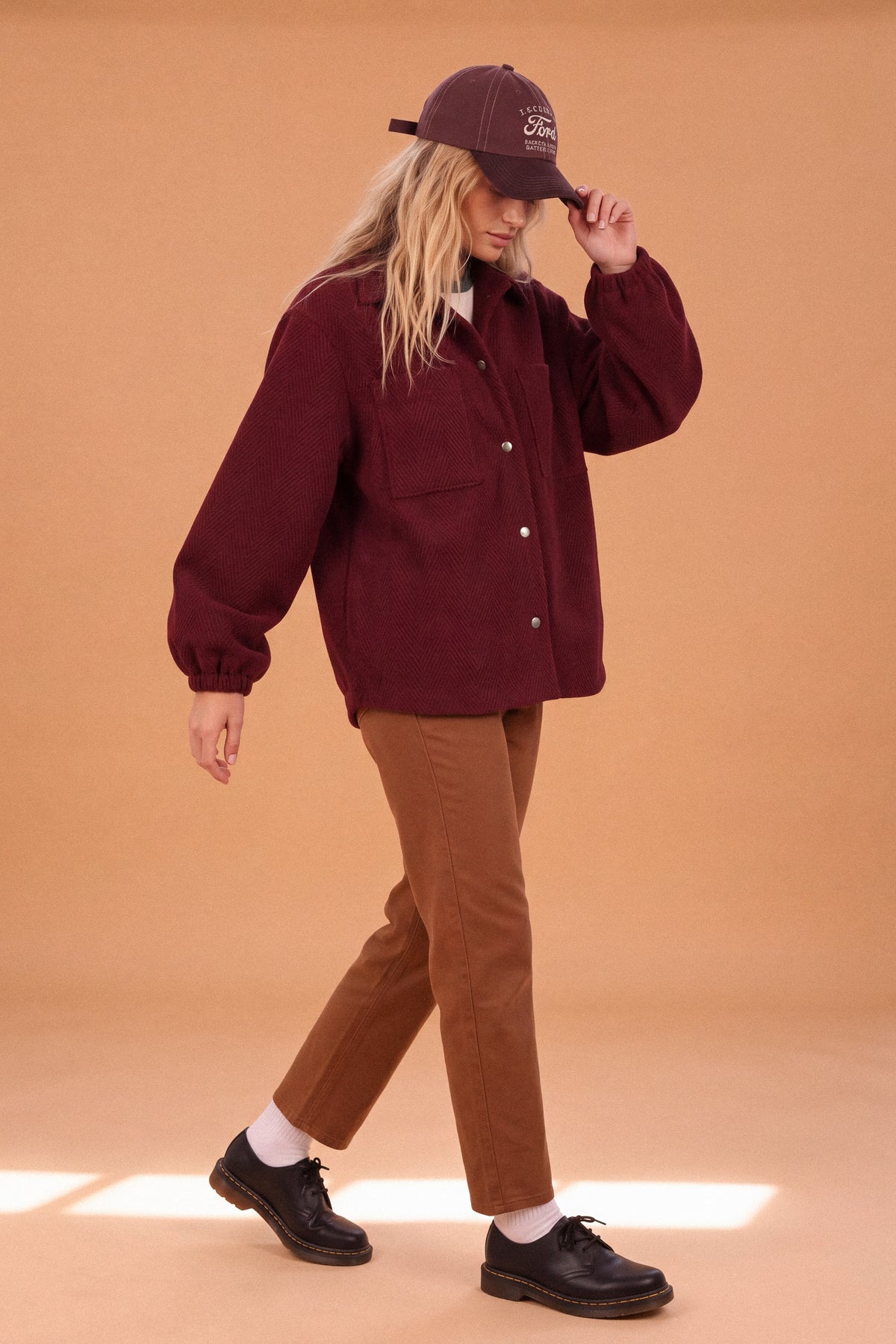 Jacket Kimi Burgundy Herringbone
