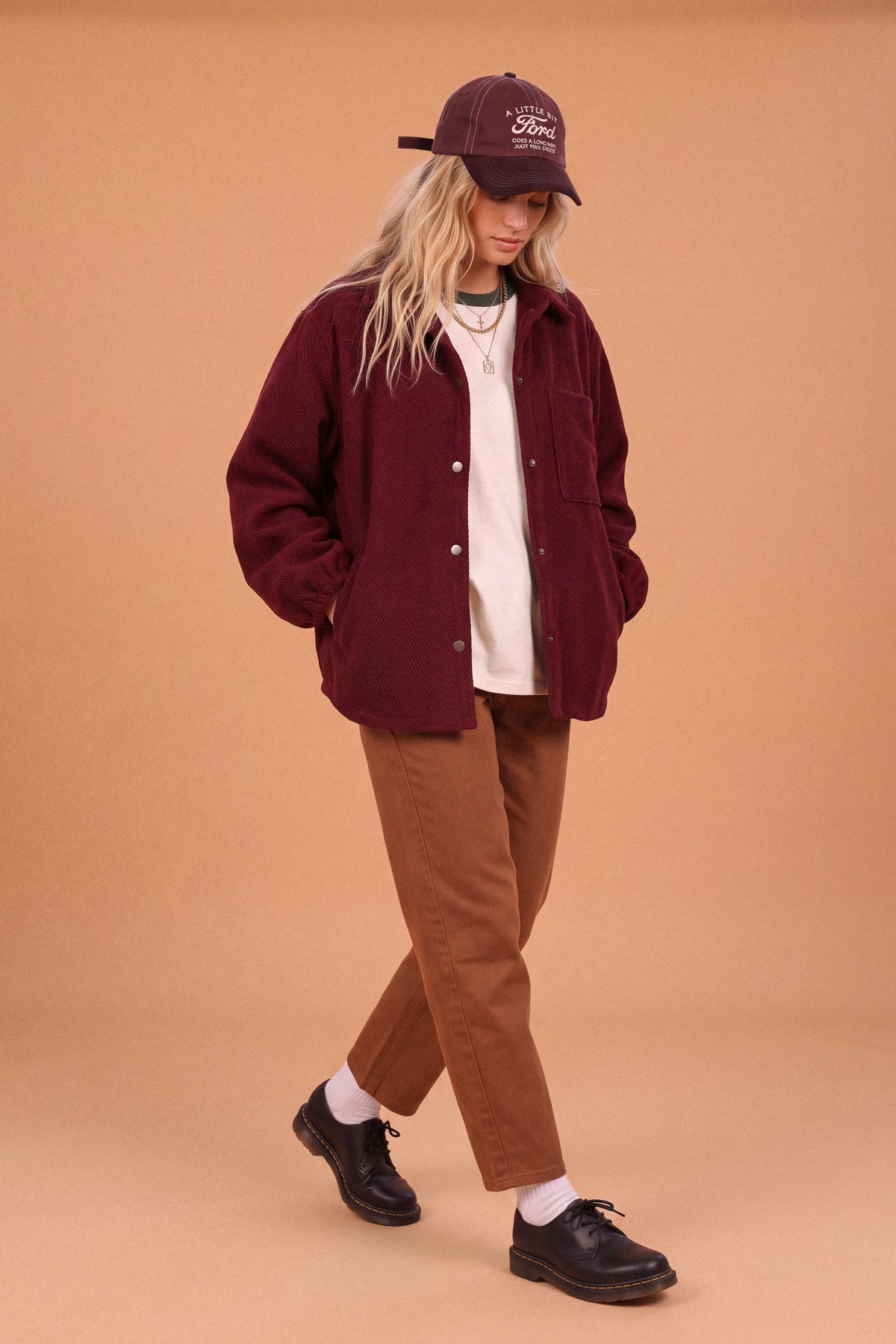 Jacket Kimi Burgundy Herringbone