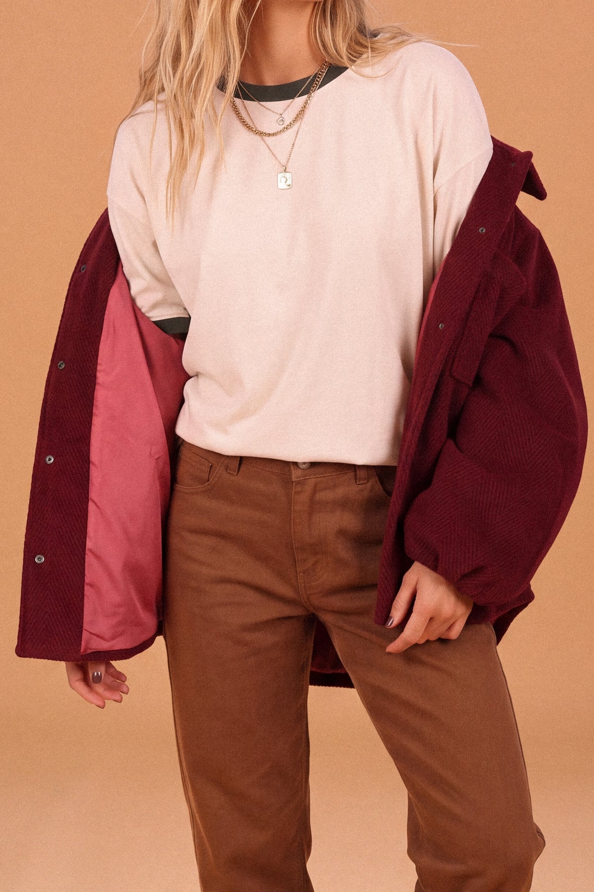 Jacket Kimi Burgundy Herringbone