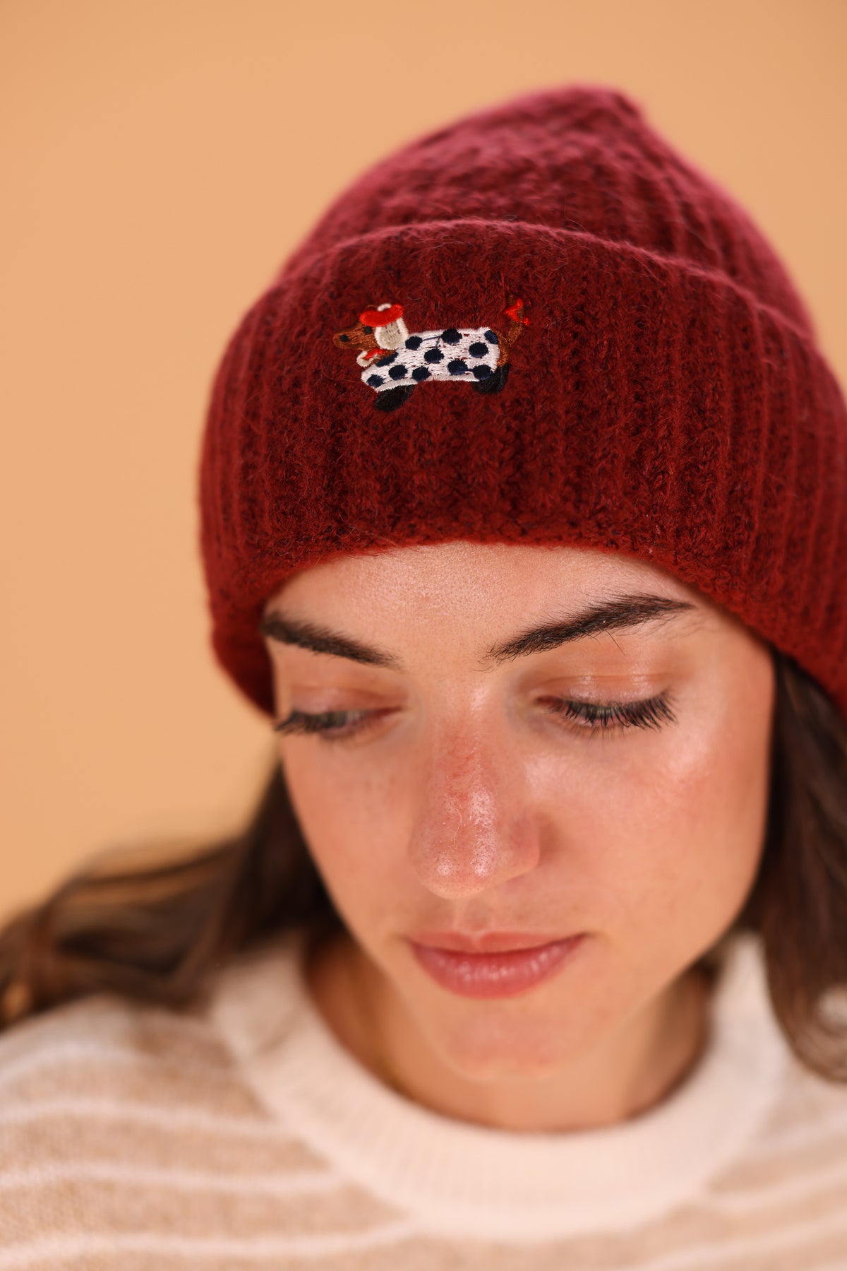 Beanie Poggo Wine Red