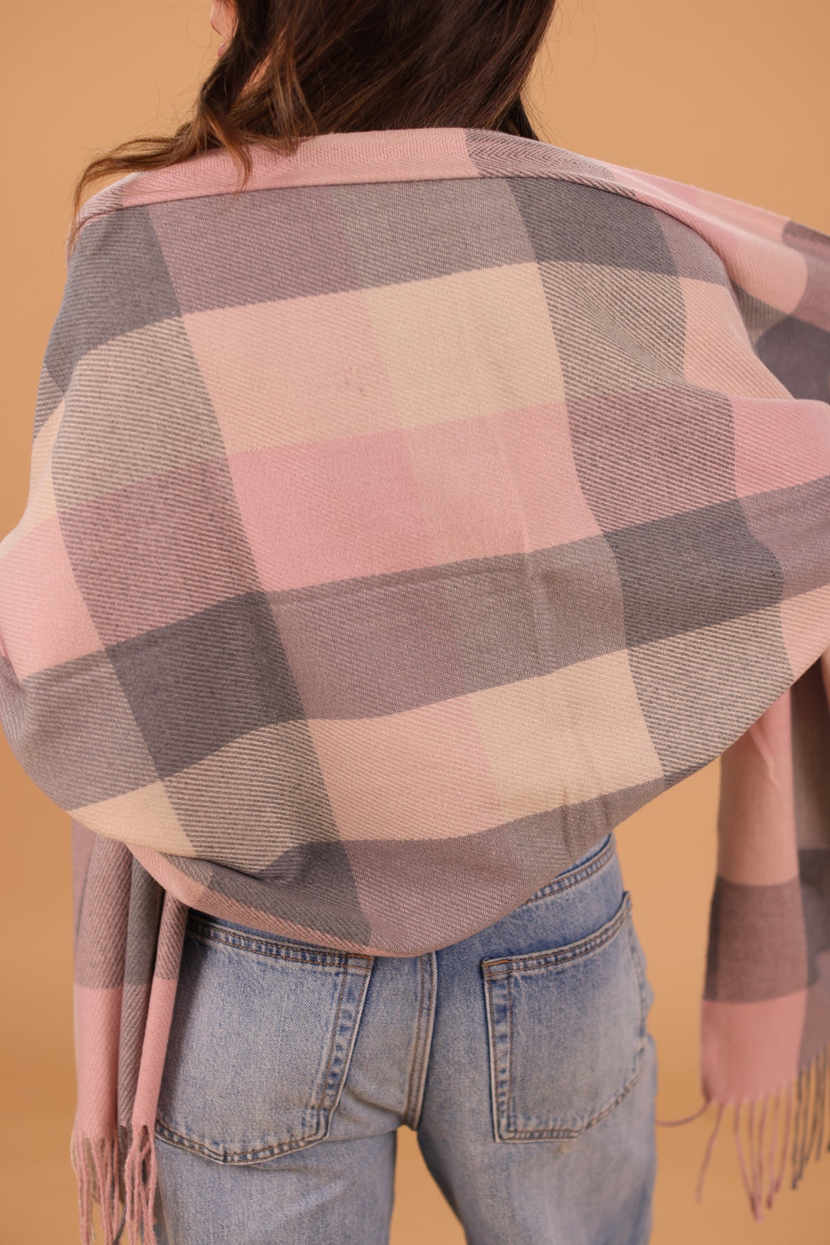 Scarf Leina Pink & Grey