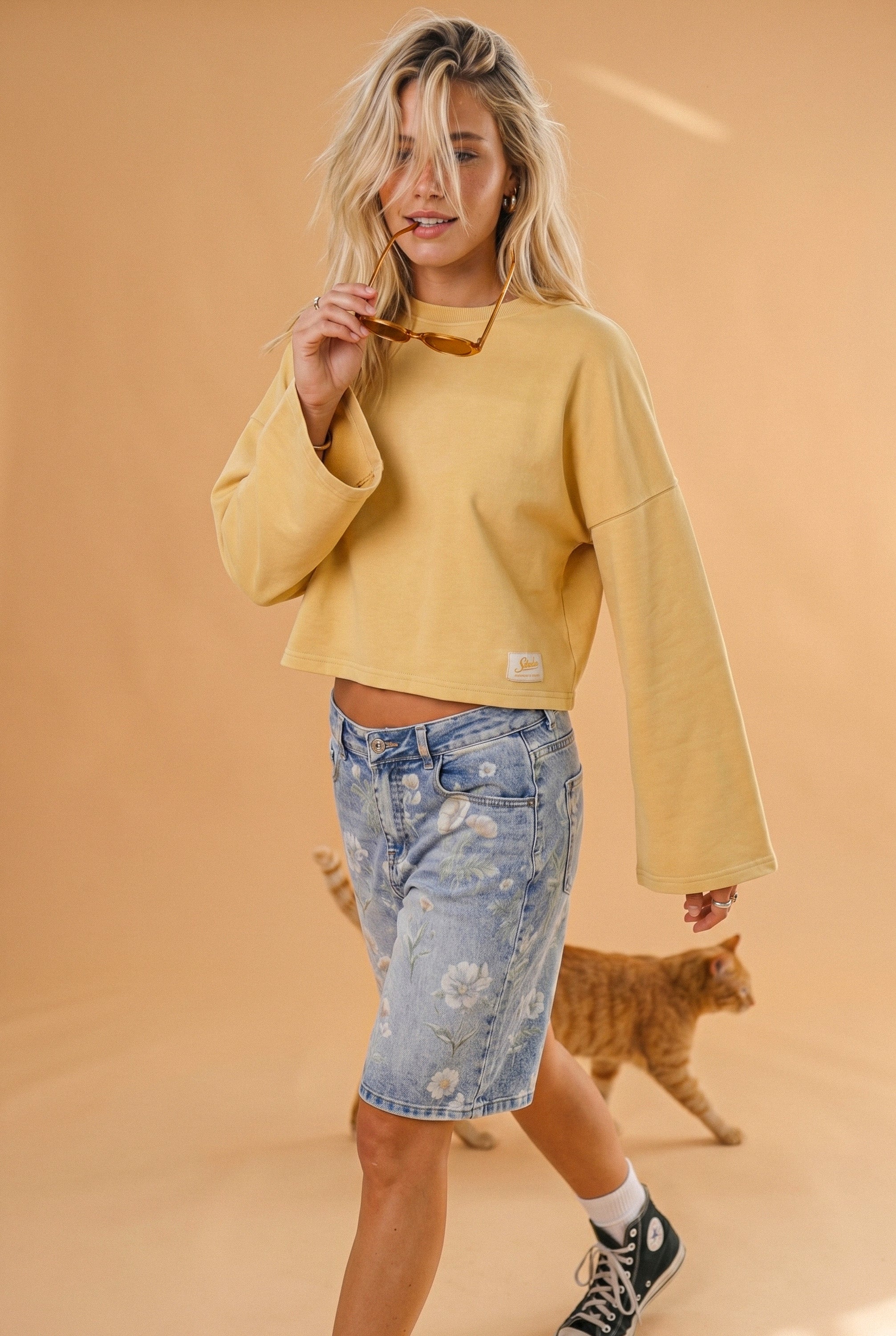 Shorts Wildflowers Denim