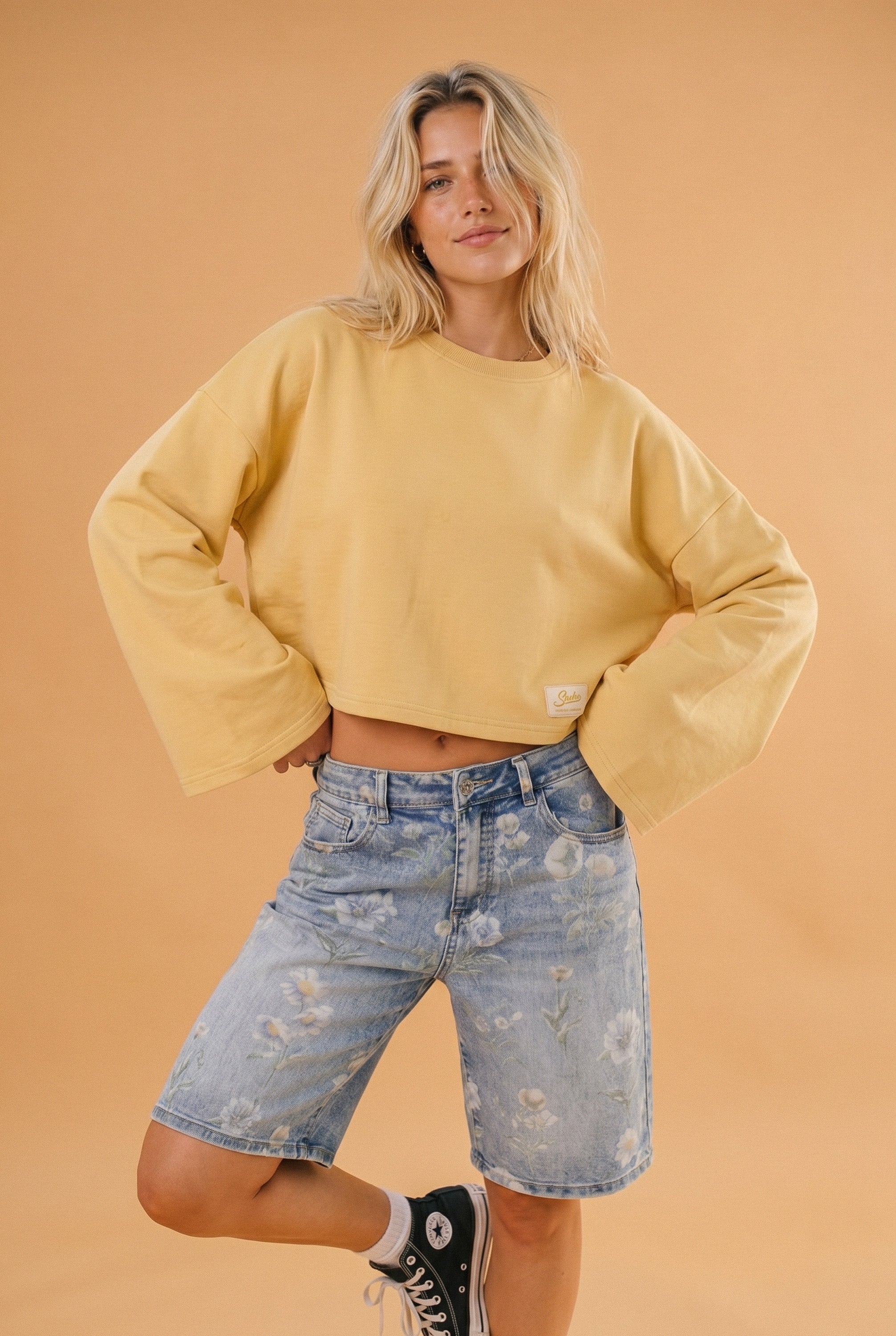 Shorts Wildflowers Denim