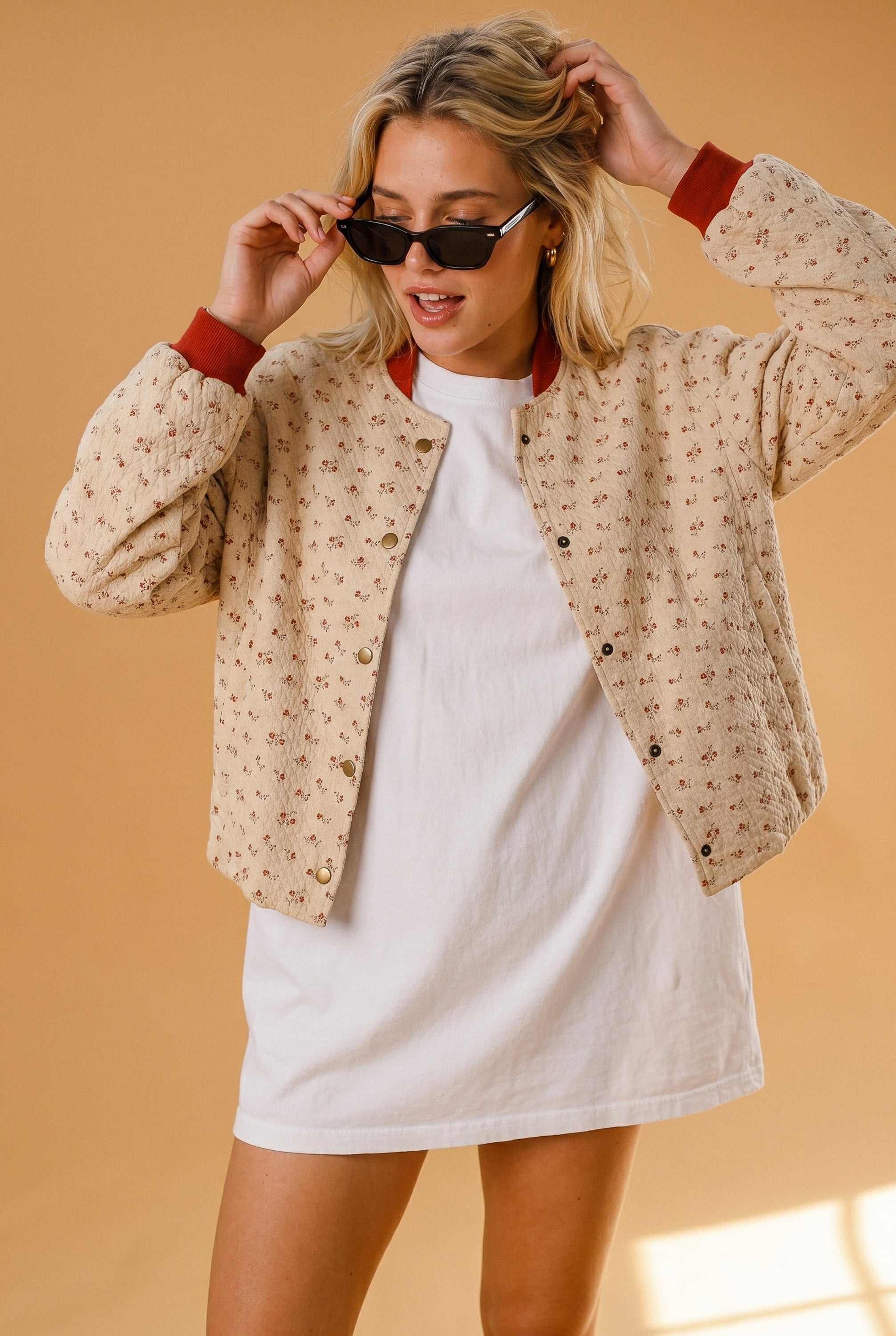 Bomber Jacket Lotta Cream Blossoms