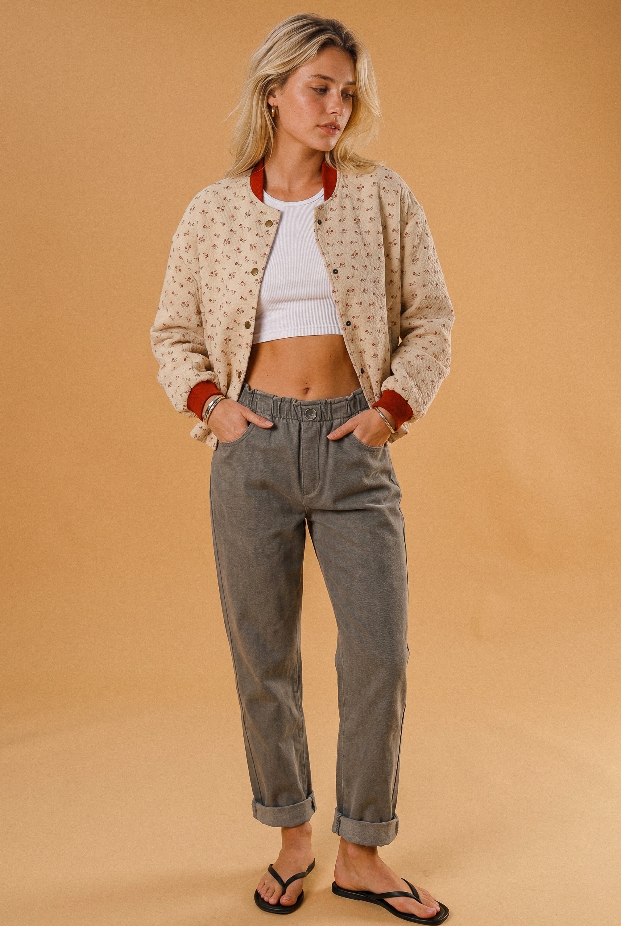 Bomber Jacket Lotta Cream Blossoms