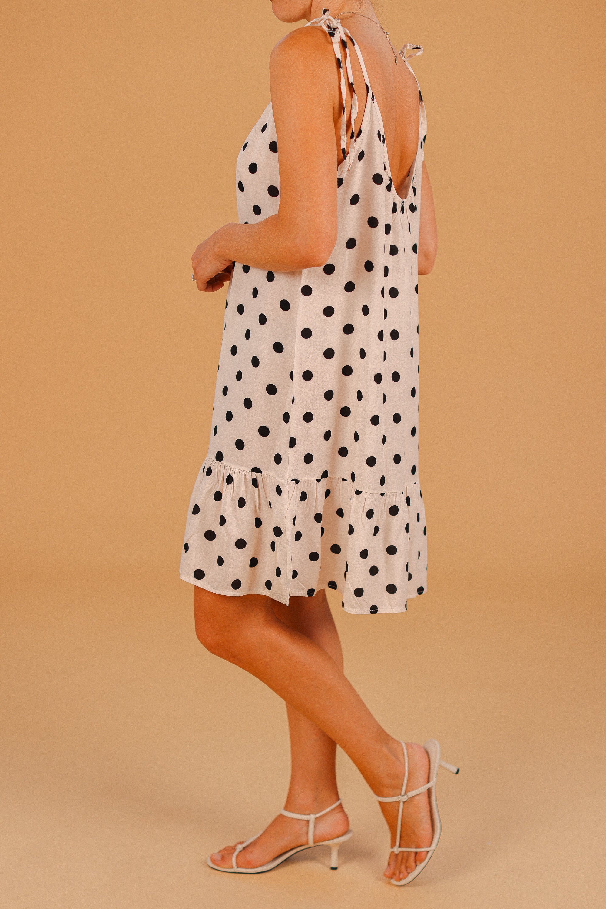 Dress Claudette Cream Polka