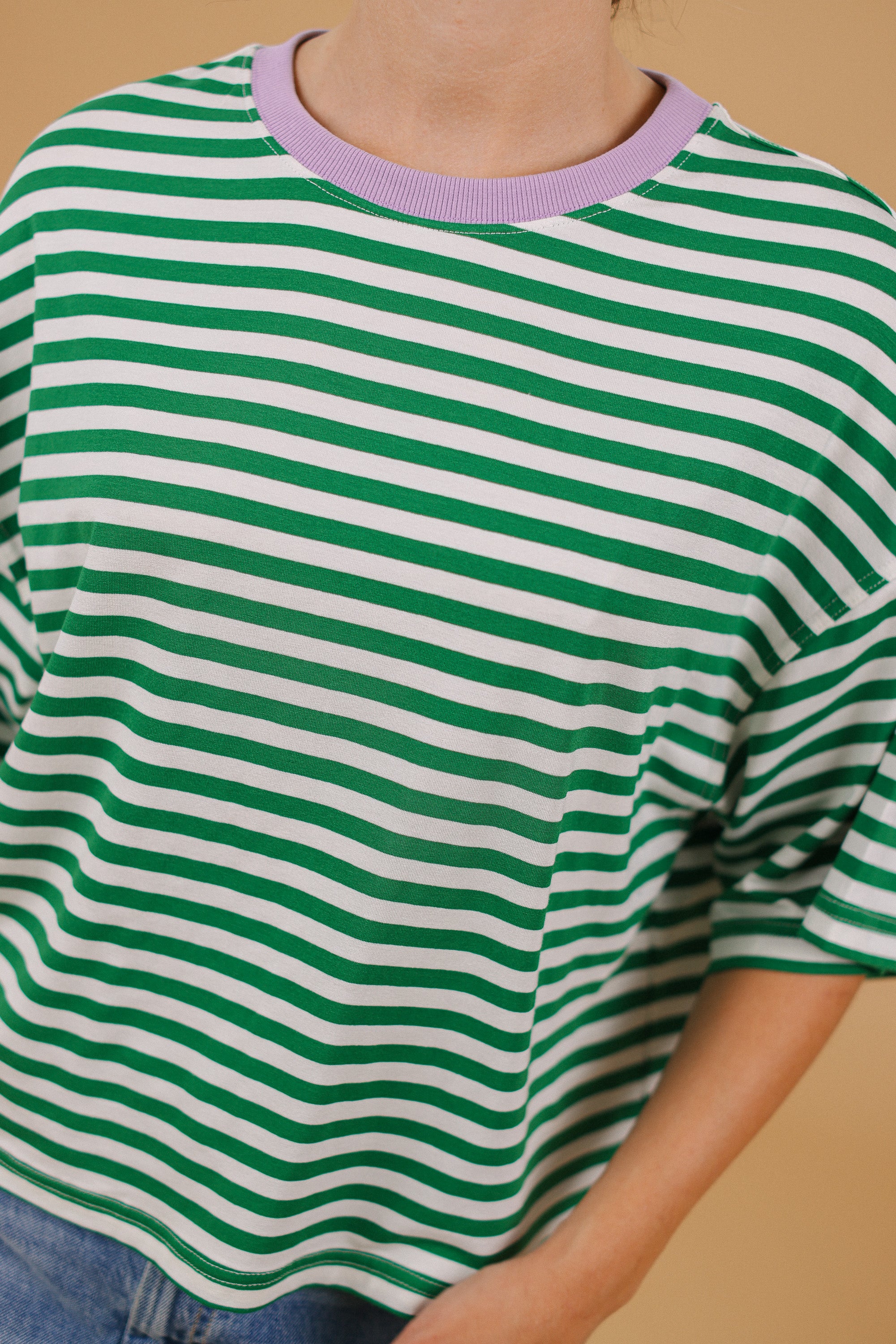 Top Juvina Green Stripes