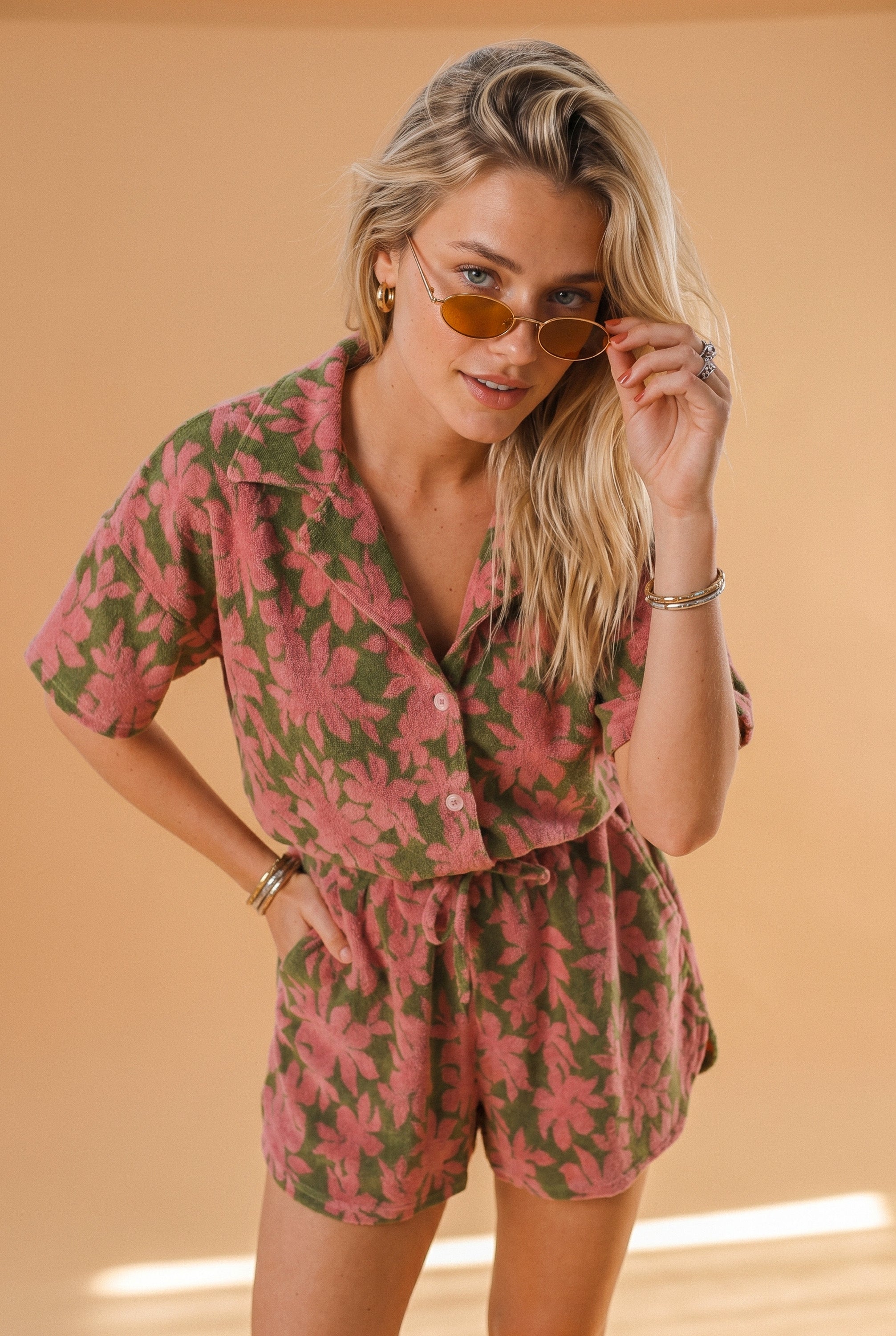 Playsuit Lara Green Palms