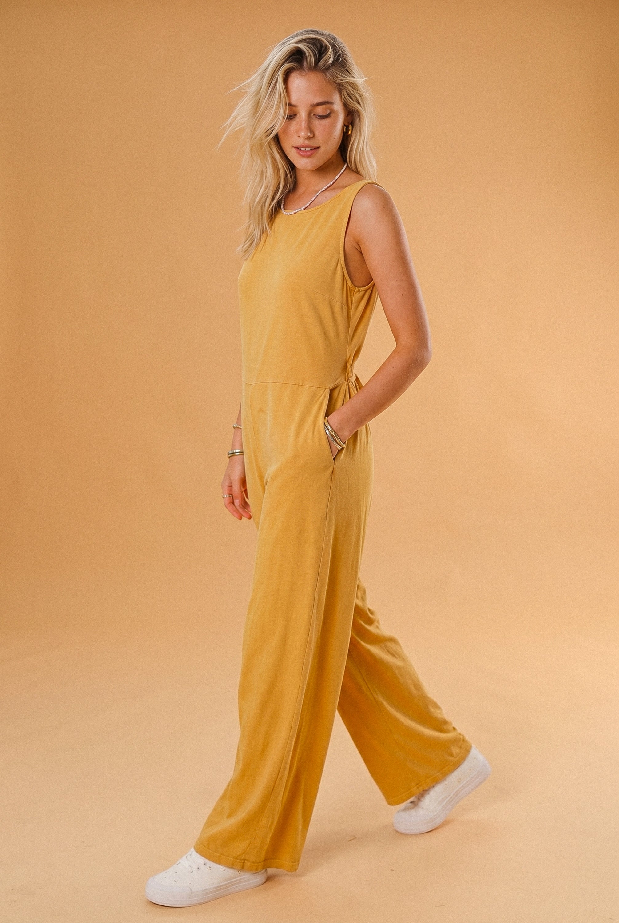 Jumpsuit Carla Stonewashed Mustard