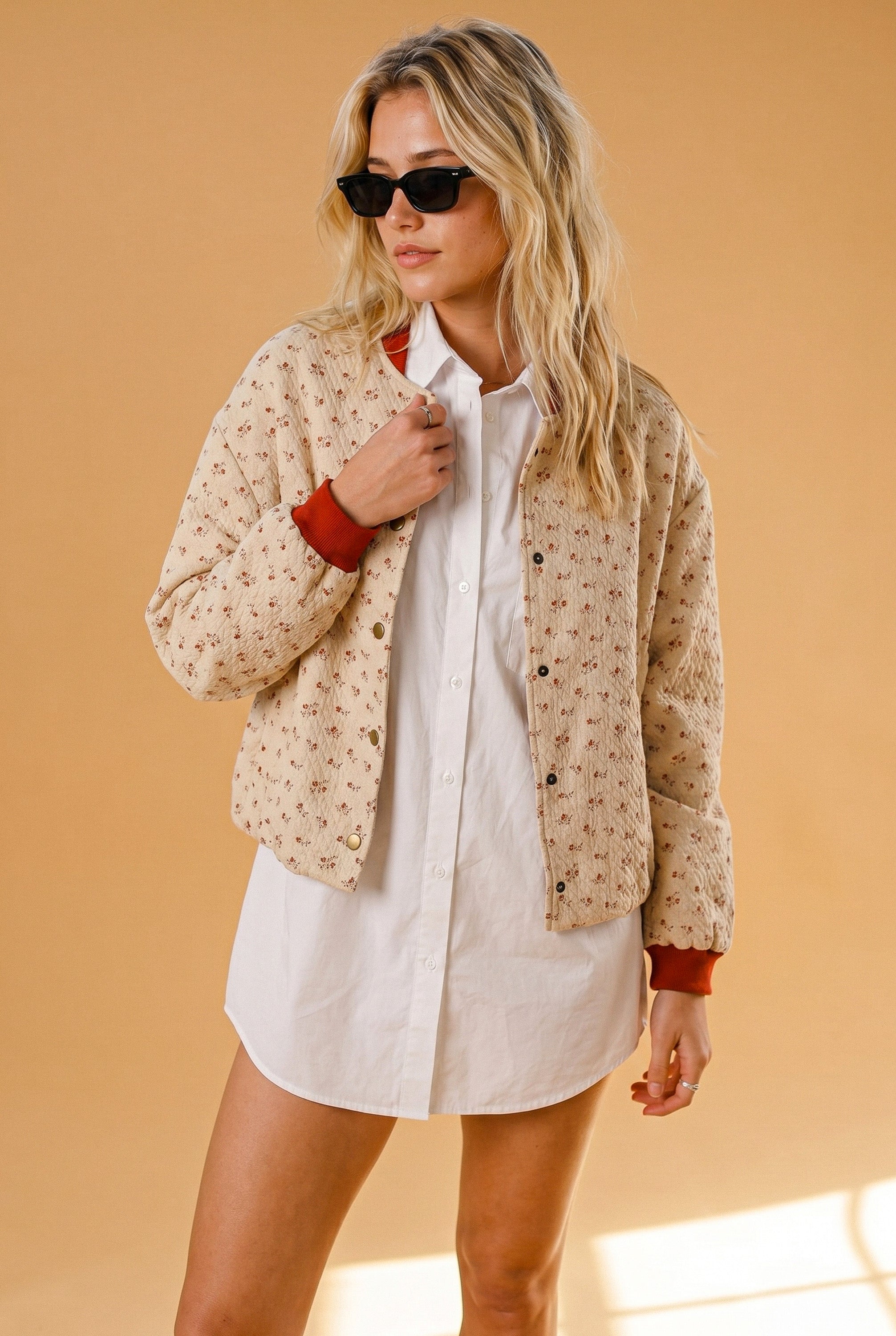 Bomber Jacket Lotta Cream Blossoms