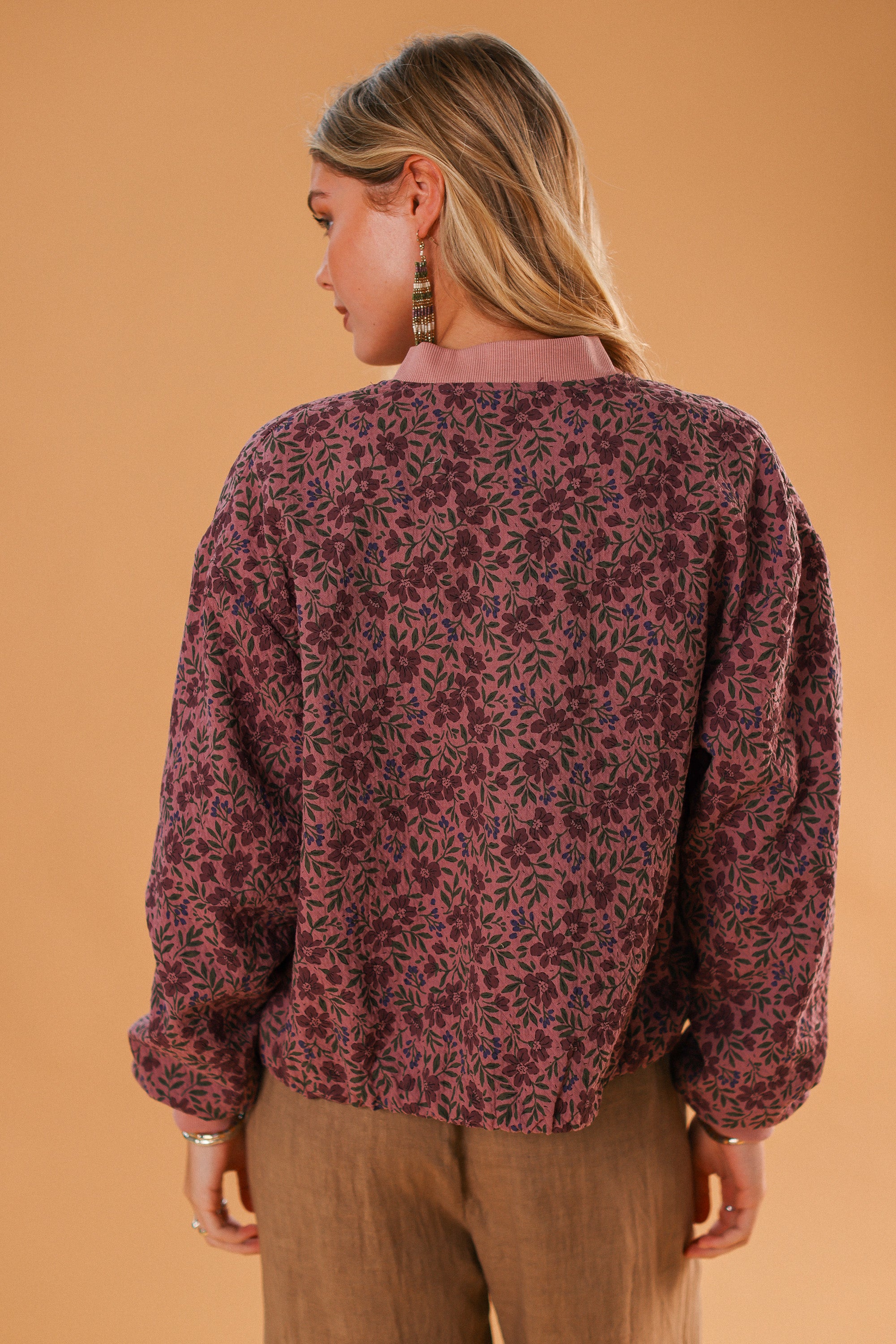 Bomber Jacket Lotta Purple Flowers