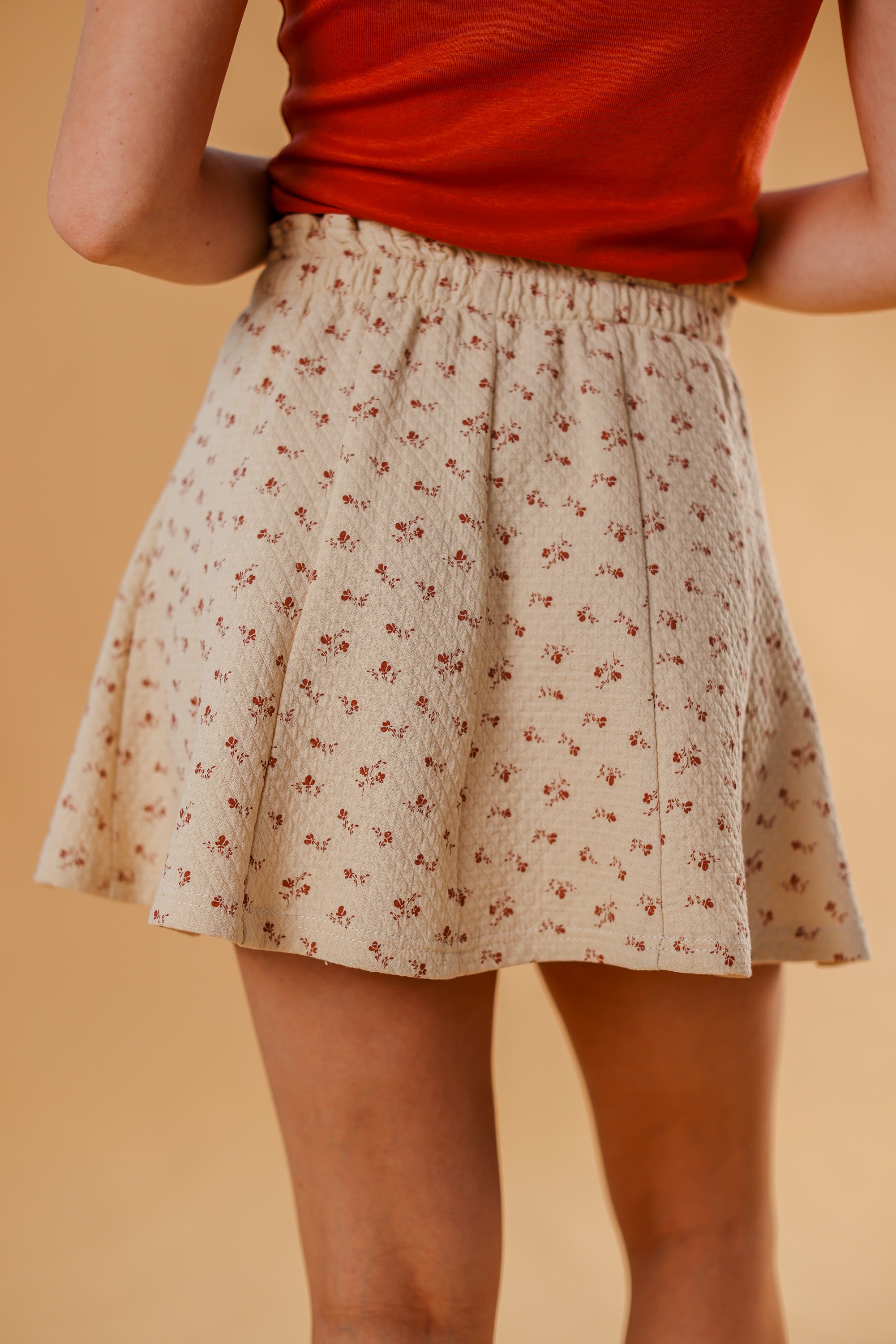 Skirt Zupe Cream Blossoms