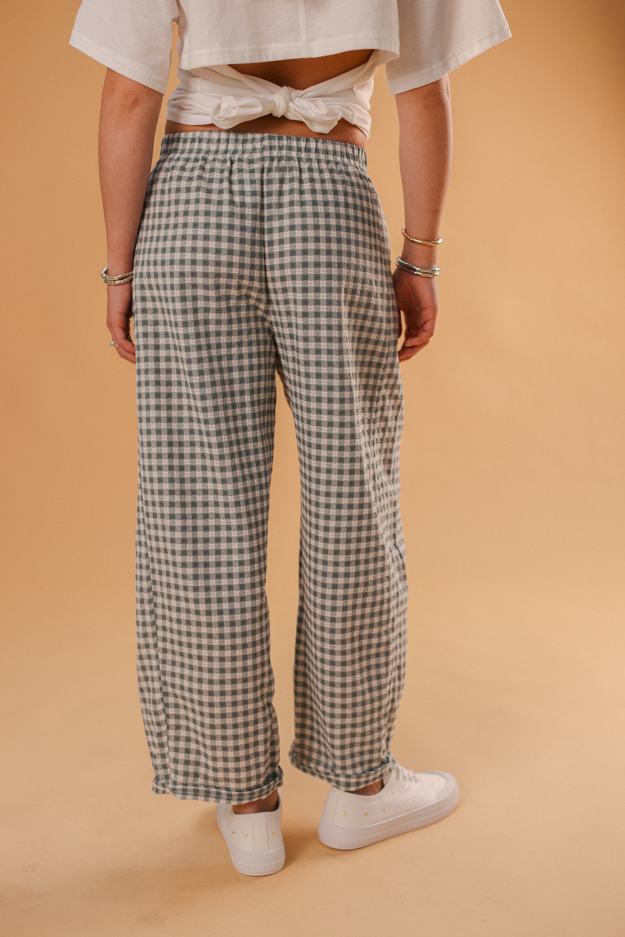 Trousers Dino Gingham Green